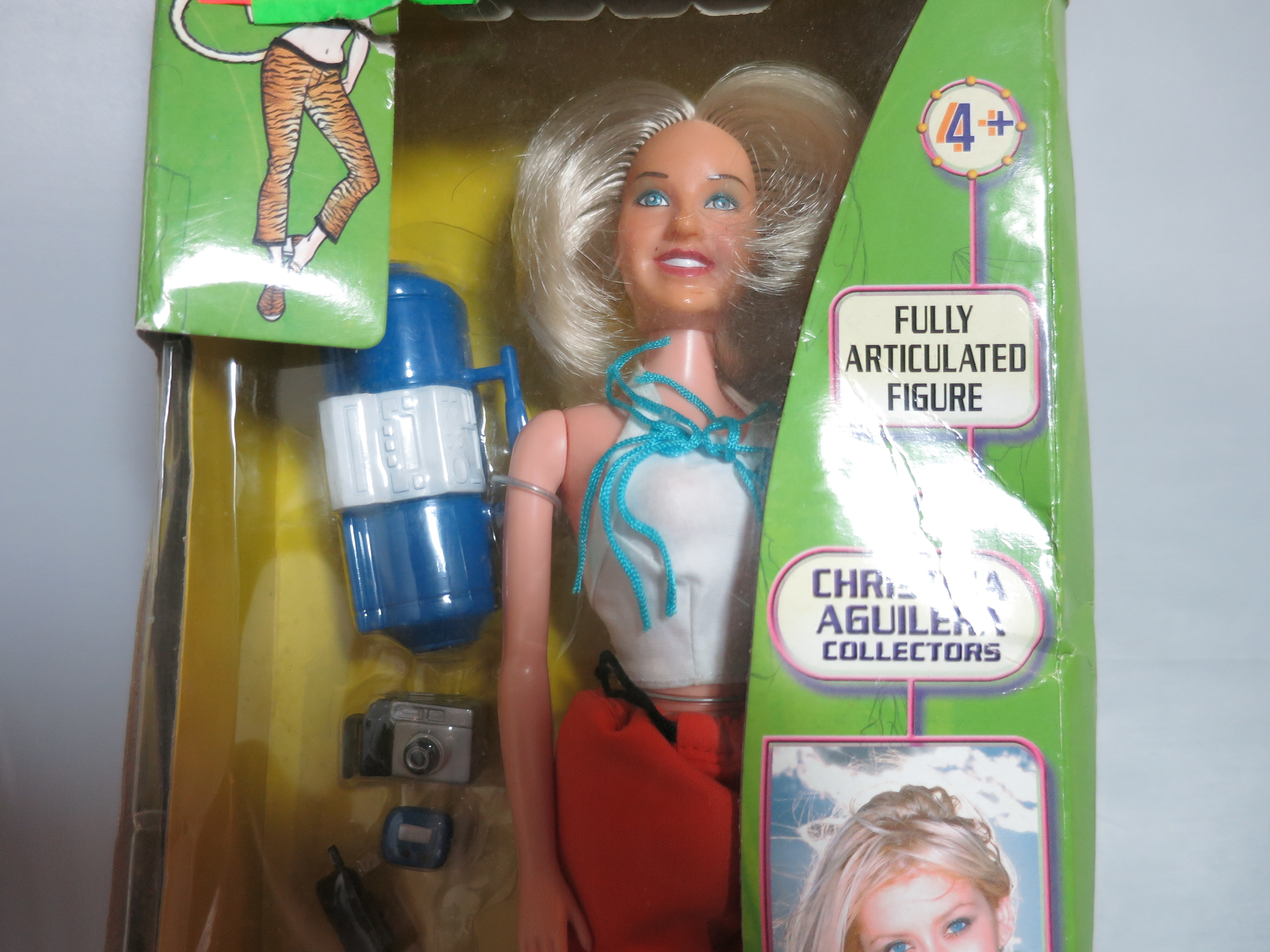 Christina Aguilera Doll 1999 never removed from box box has wear