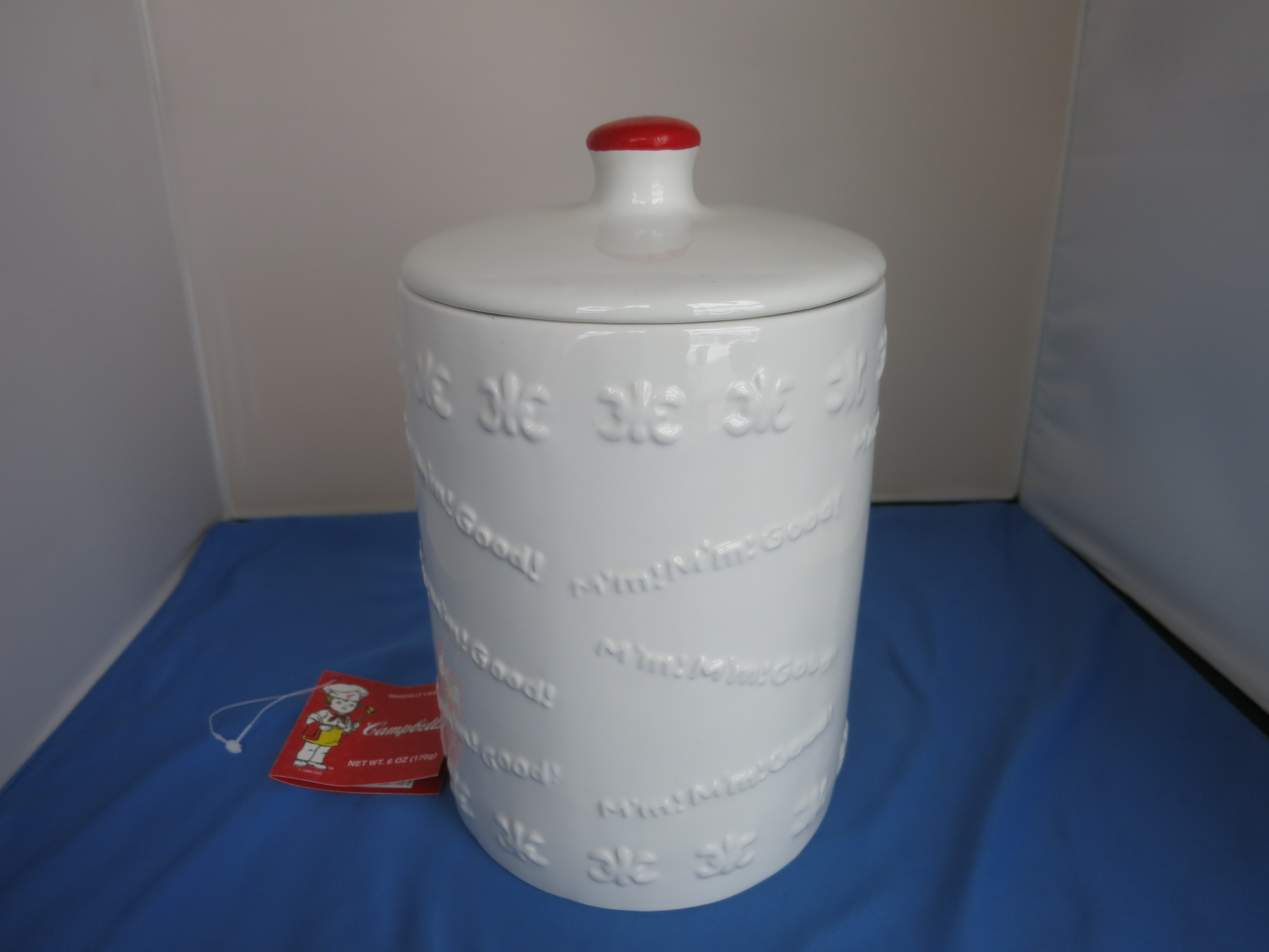 Campbells Soup Kid Cookie Jar Cracker Keeper Houston Harvest