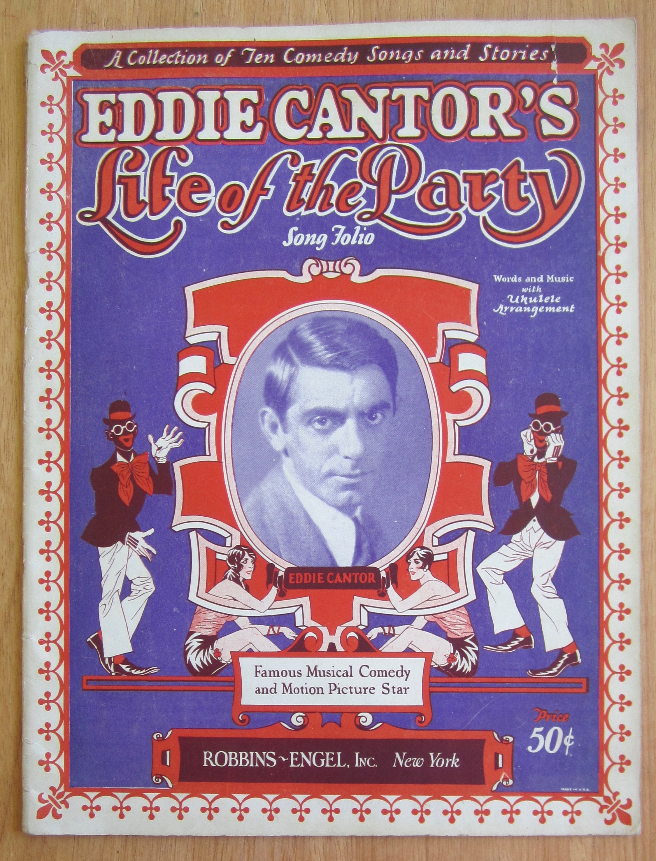Eddie Cantor's Life Of The Party 1926 Song Folio