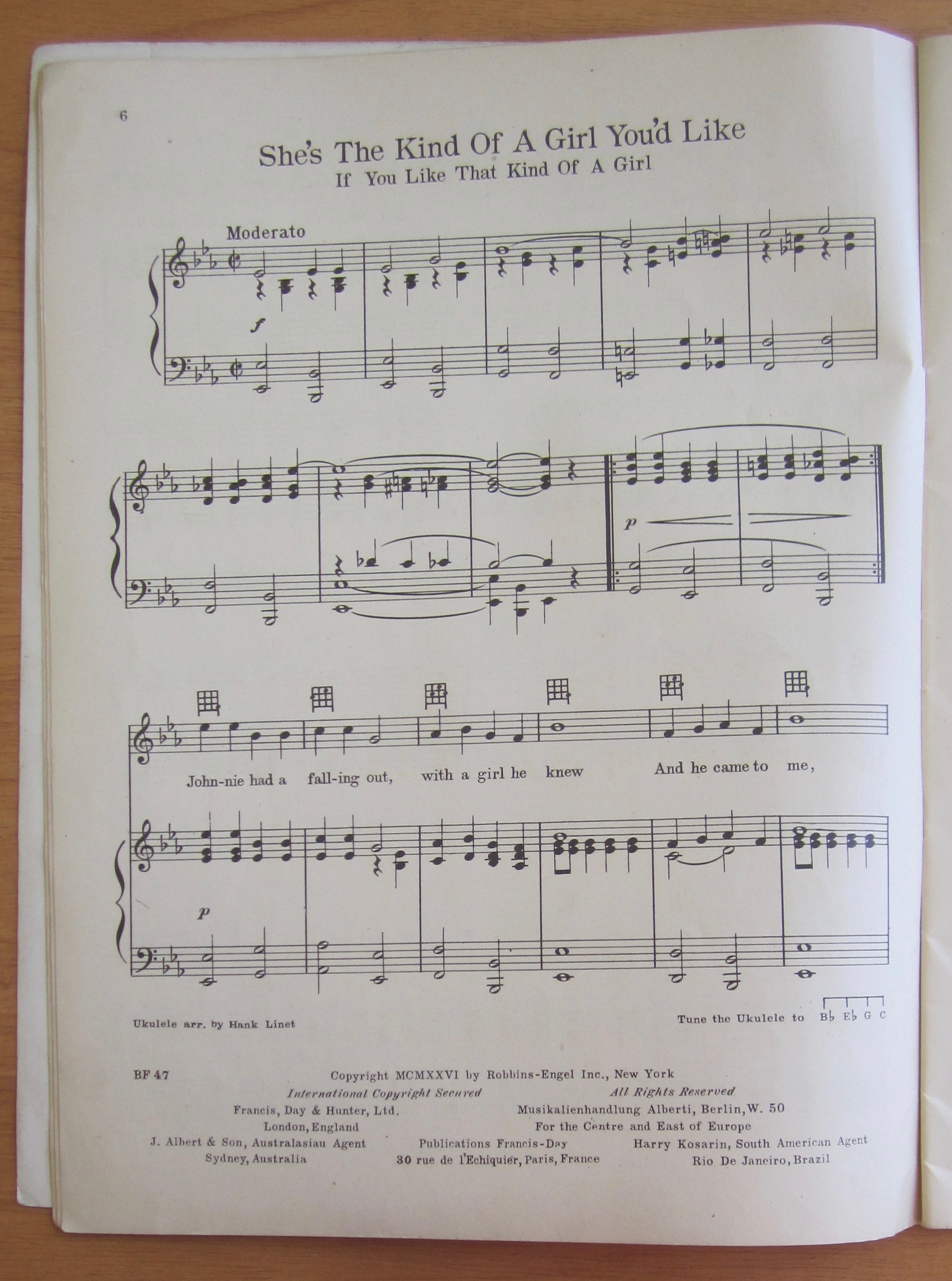 Eddie Cantor's Life Of The Party 1926 Song Folio