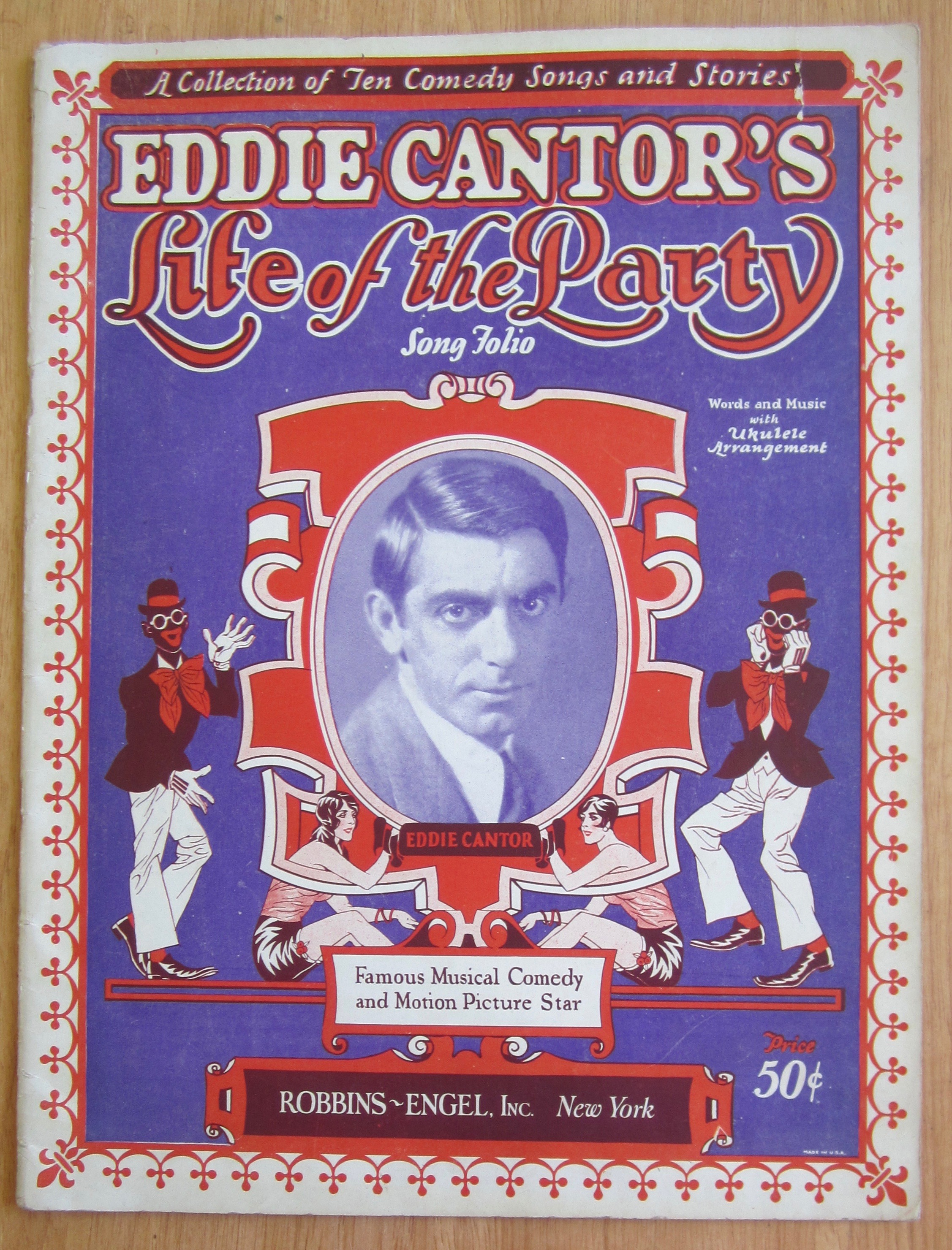 Eddie Cantor's Life Of The Party 1926 Song Folio