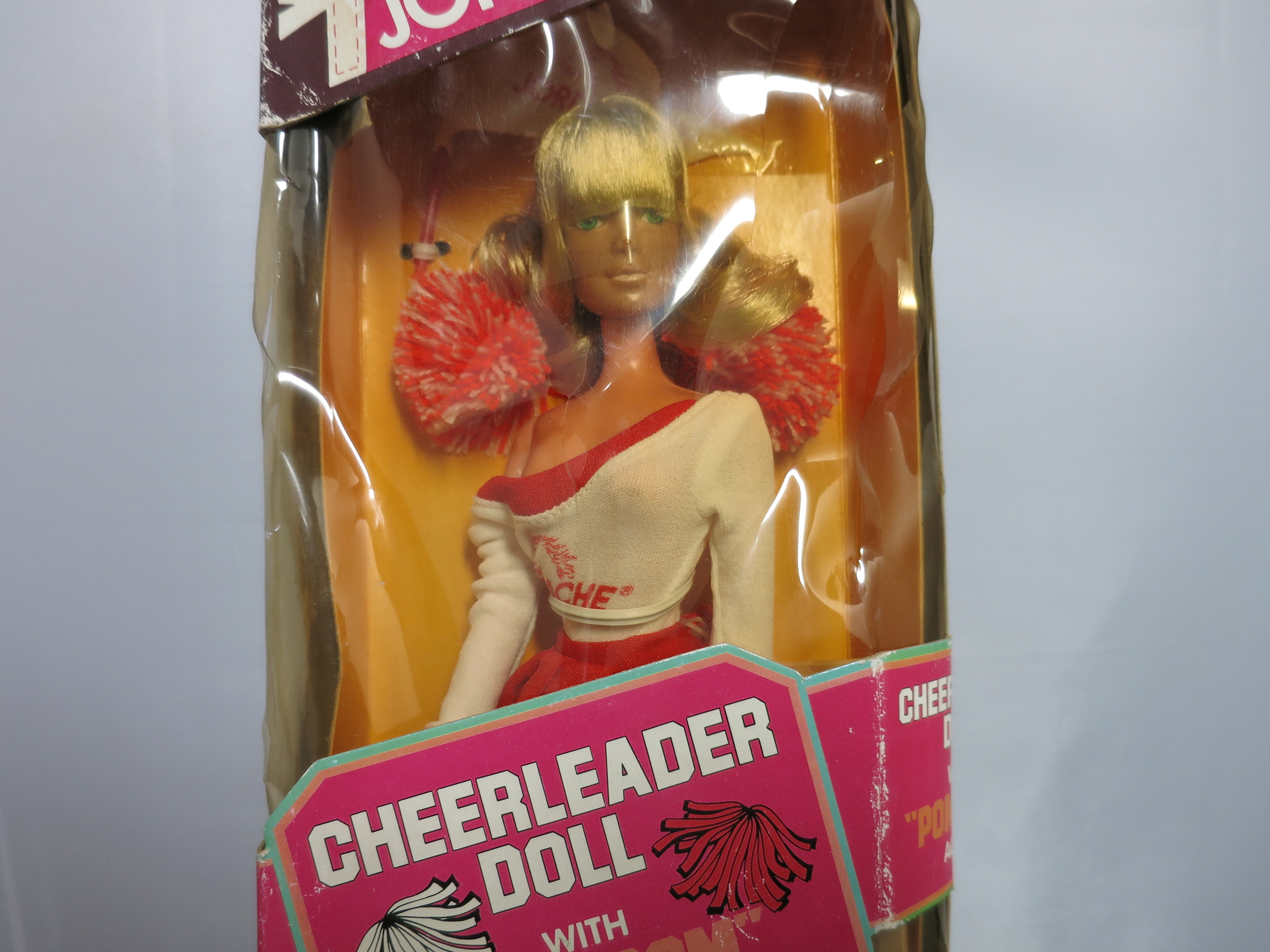 Mego Jordache Cheerleader Doll Never removed from box insert