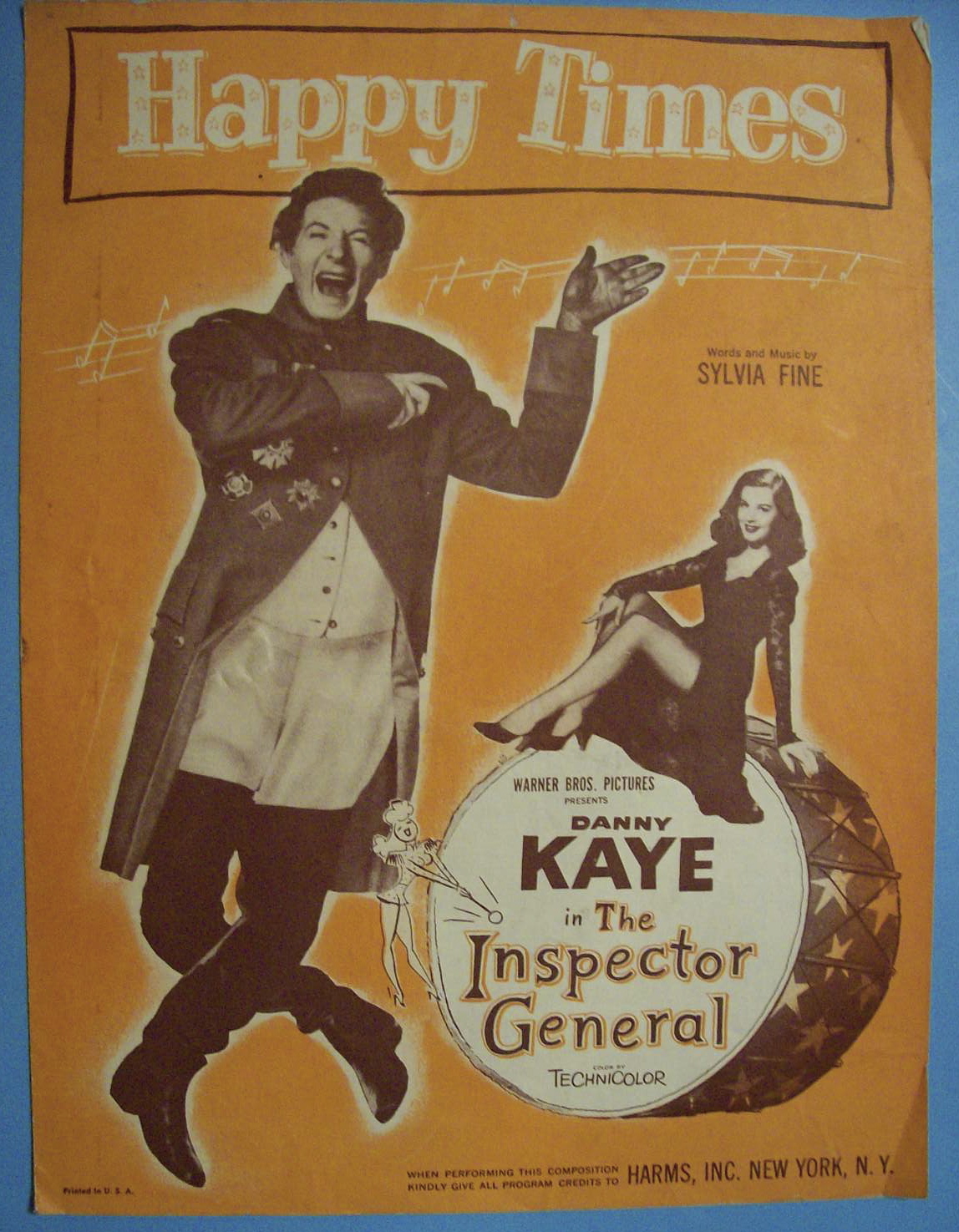 Sheet Music For 1949 Happy Times (Danny Kaye Cover)