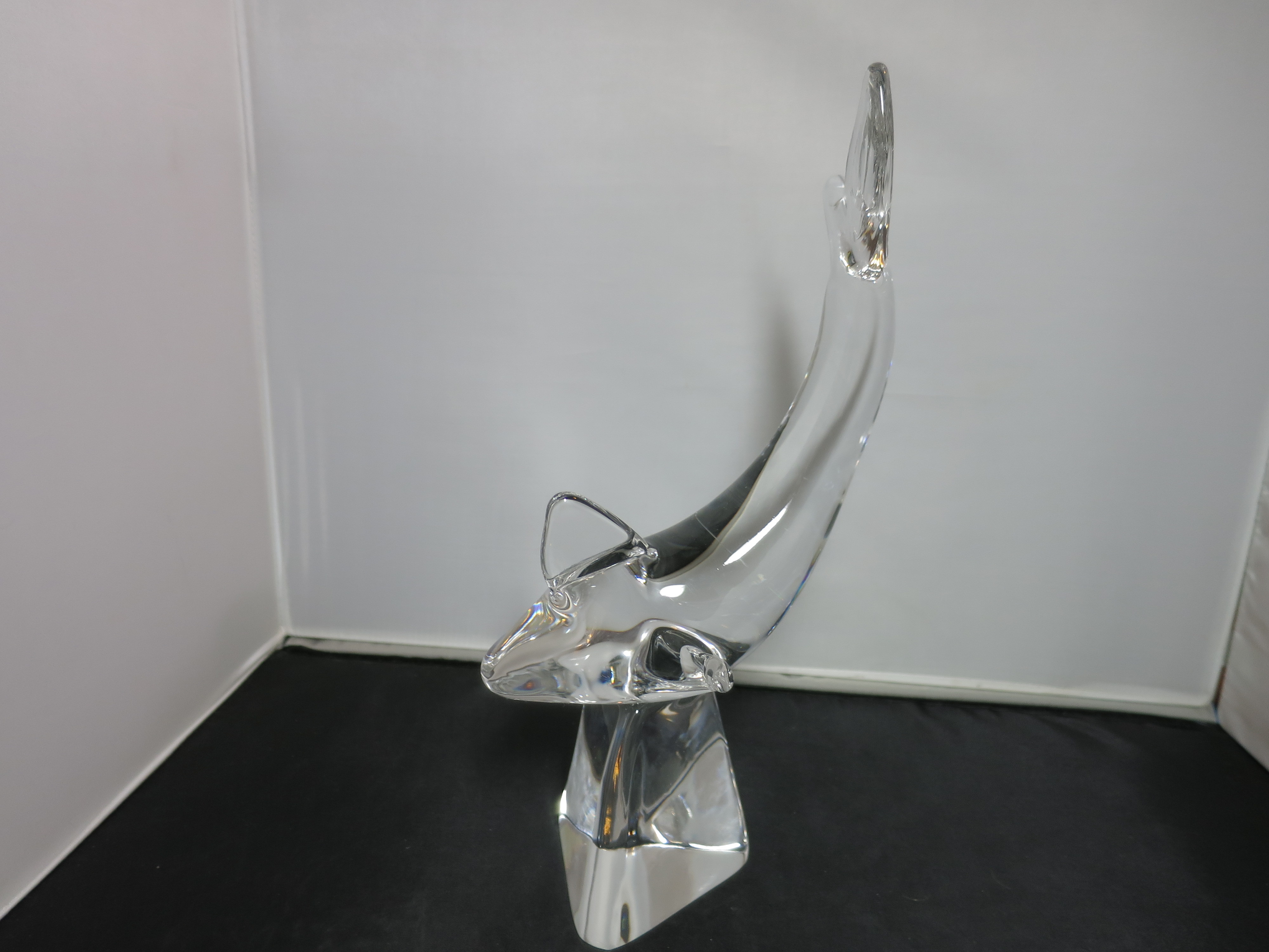Crystal Shark Figurine signed