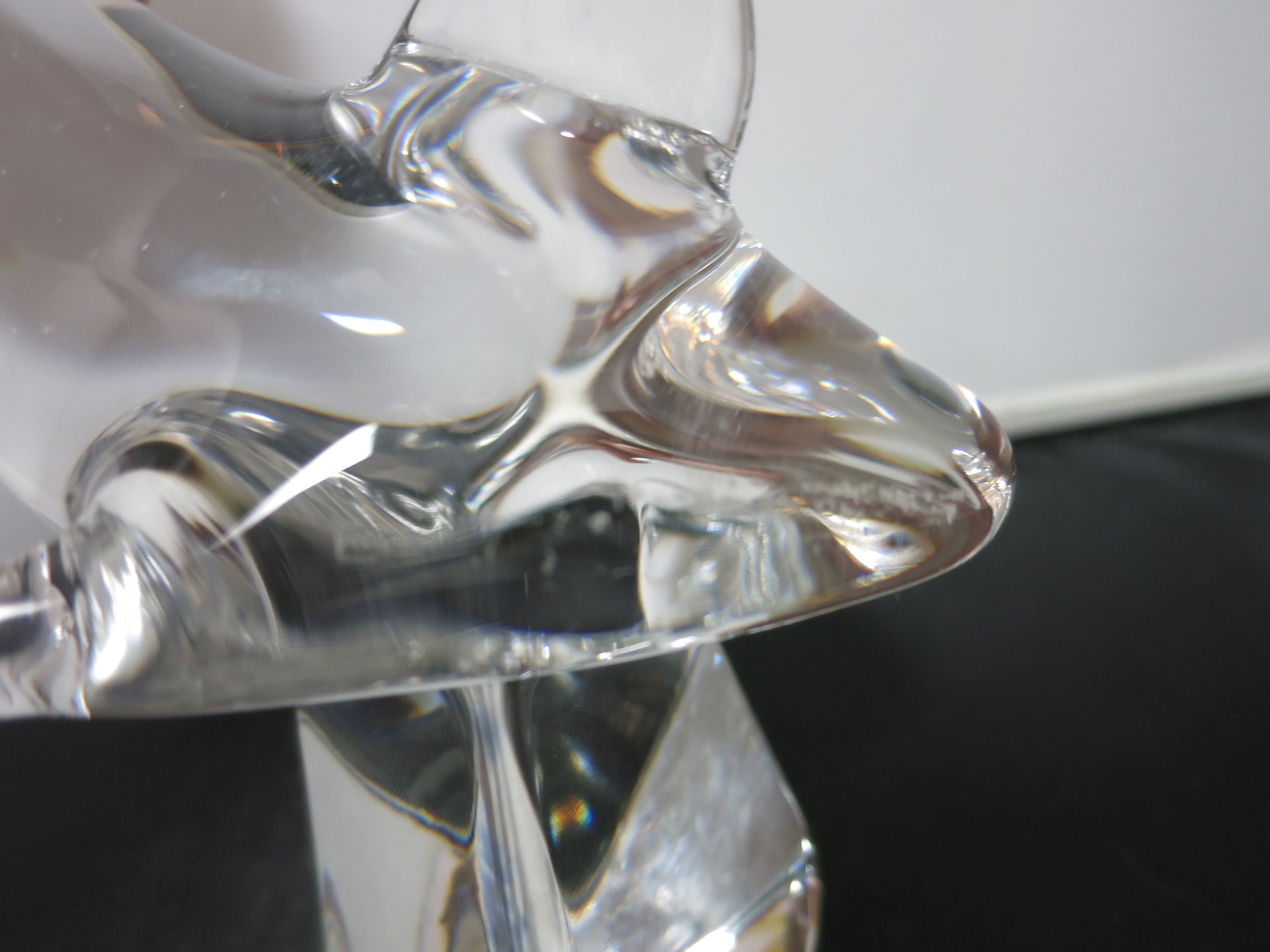 Crystal Shark Figurine signed