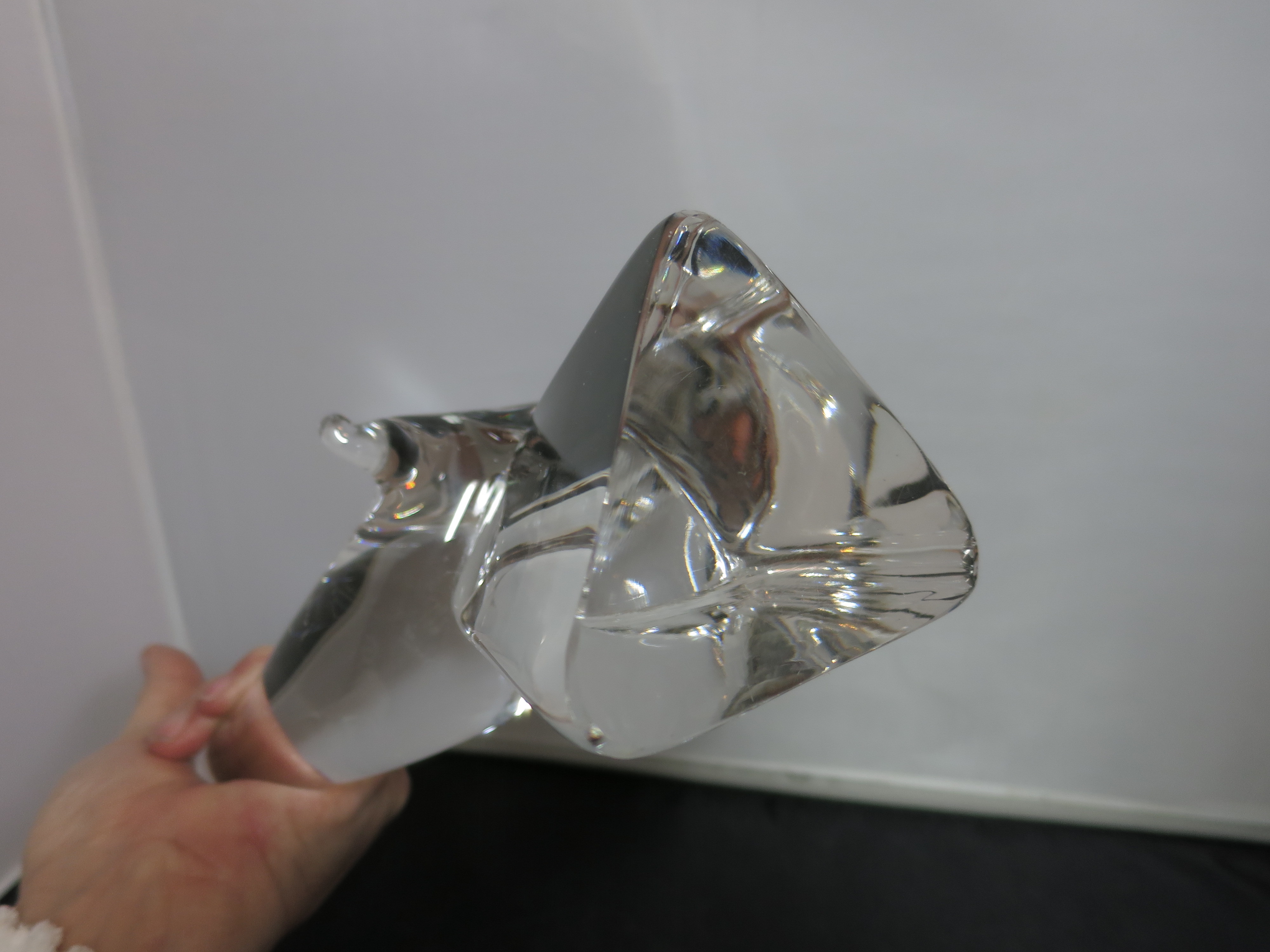 Crystal Shark Figurine signed