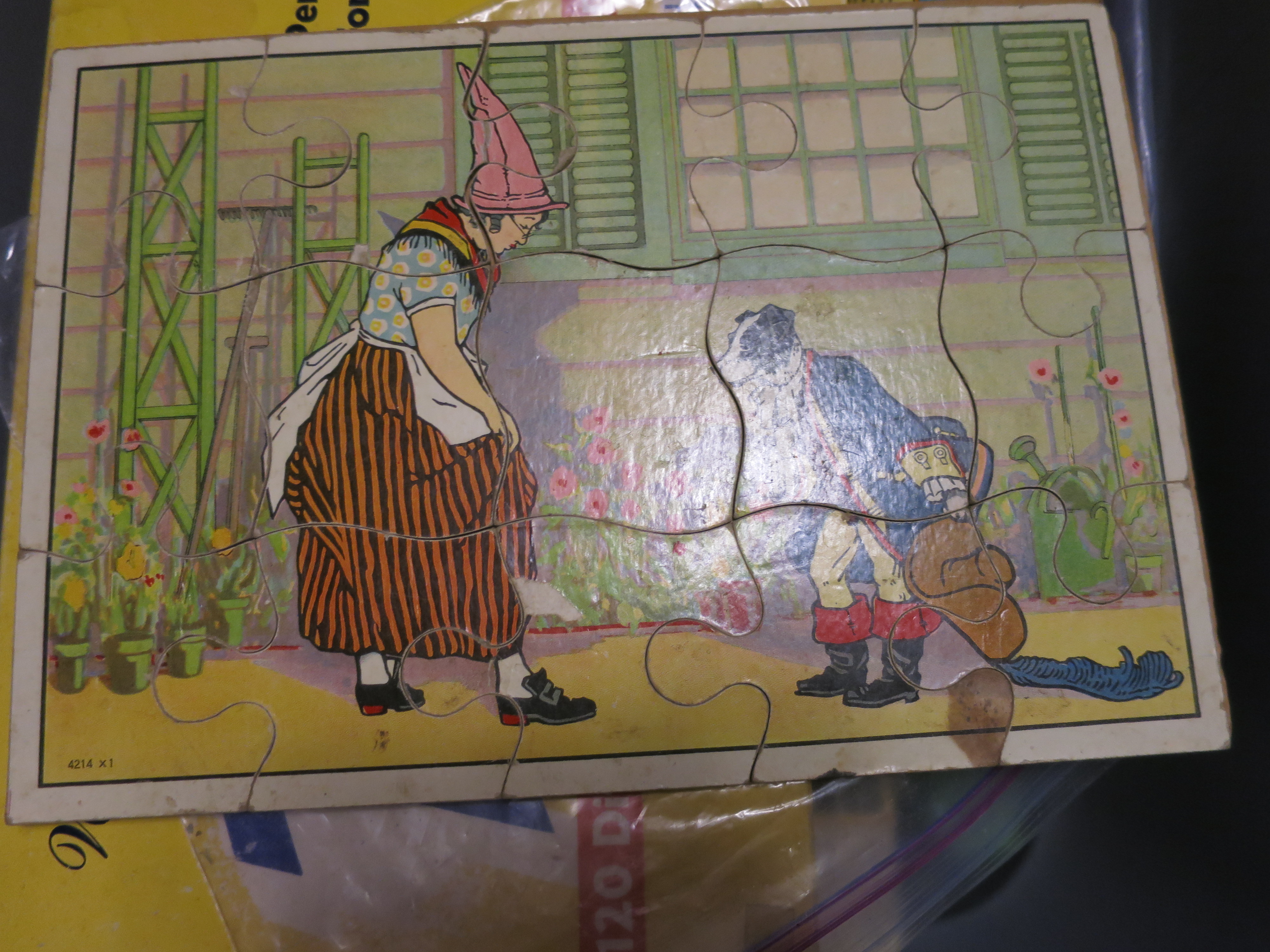 Mother Goose Tray Puzzle With Dressed Dog