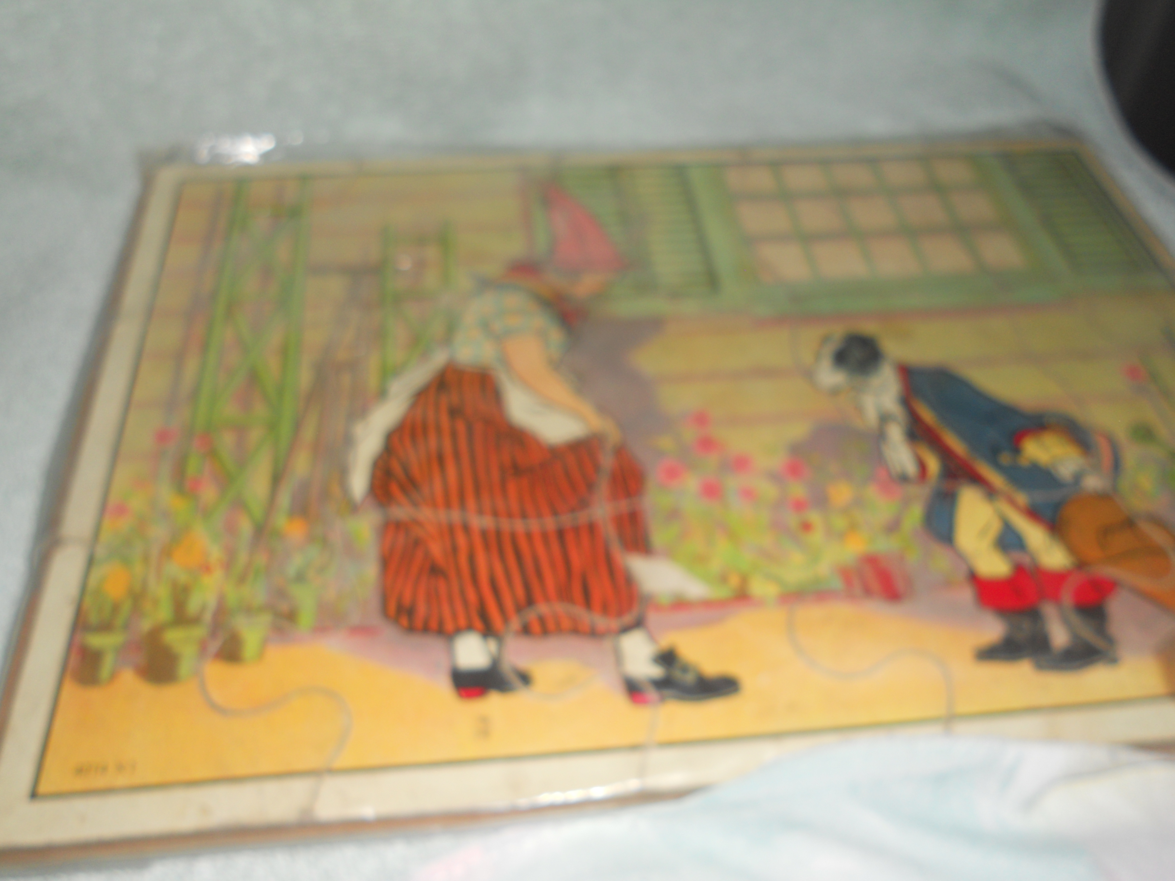 Mother Goose Tray Puzzle With Dressed Dog