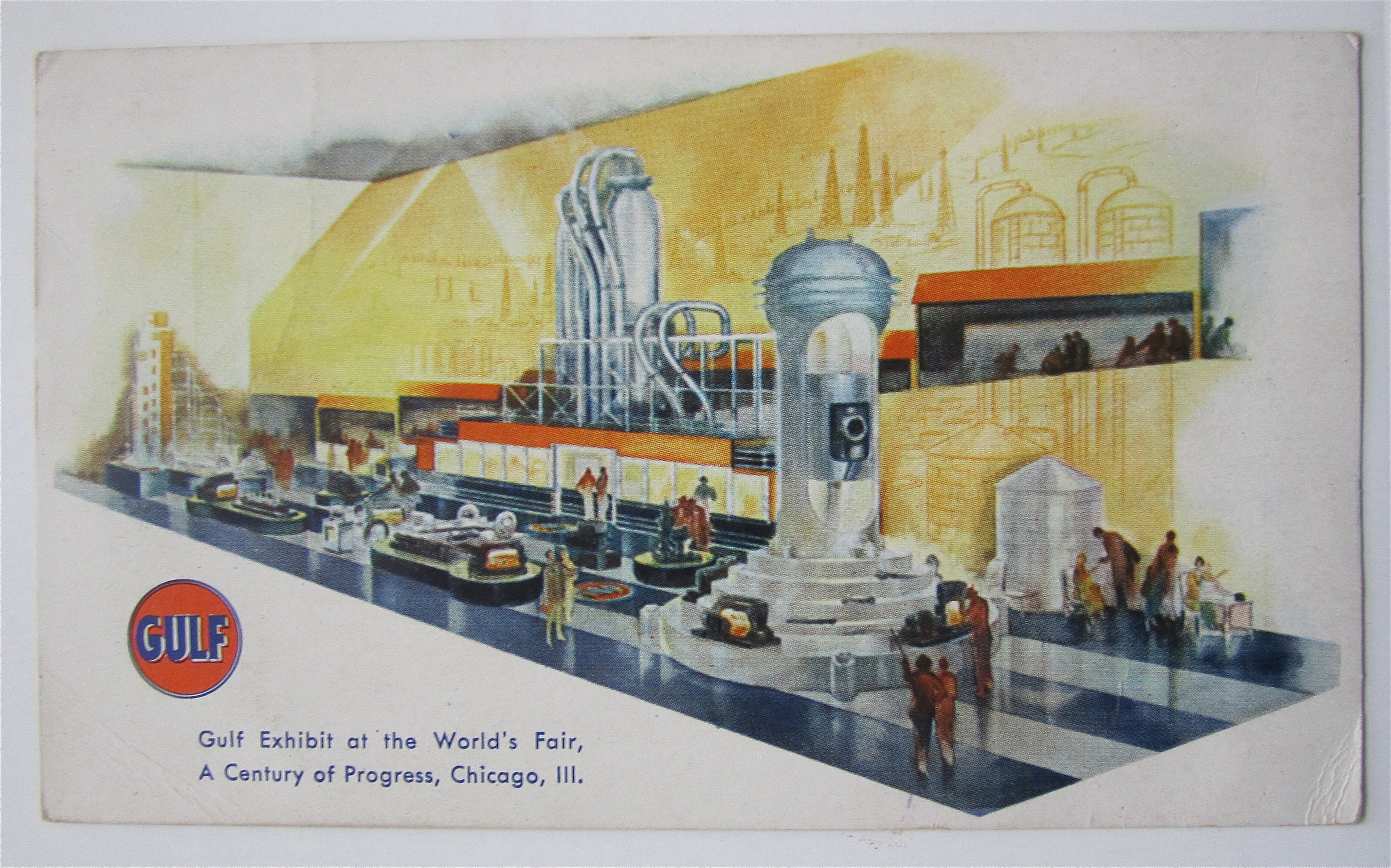 1933 Century Of Progress, Gulf Exhibit Postcard