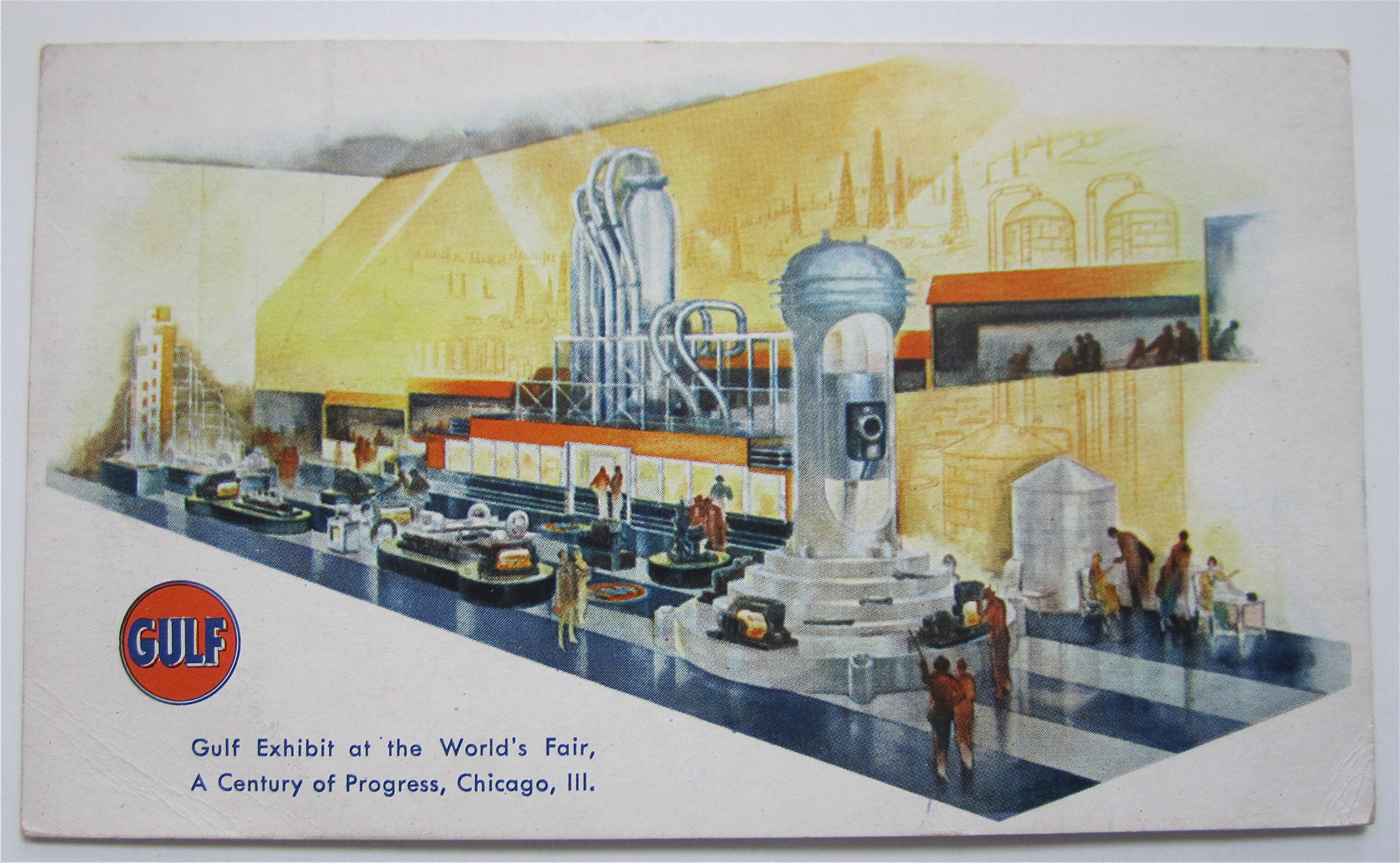 1933 Century Of Progress, Gulf Exhibit Postcard