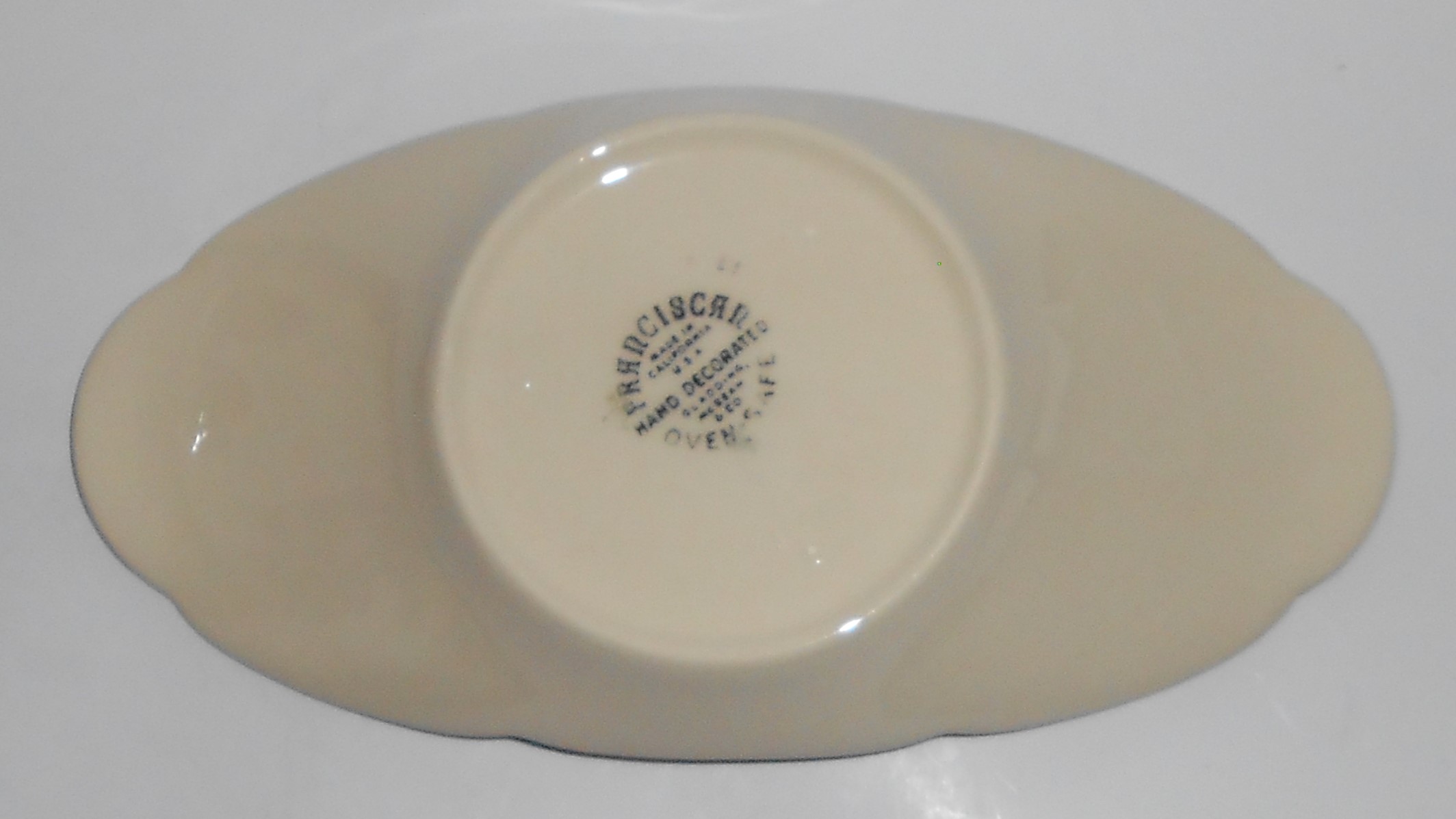 VINTAGE Franciscan Pottery Apple U.S.A. Large Divided A