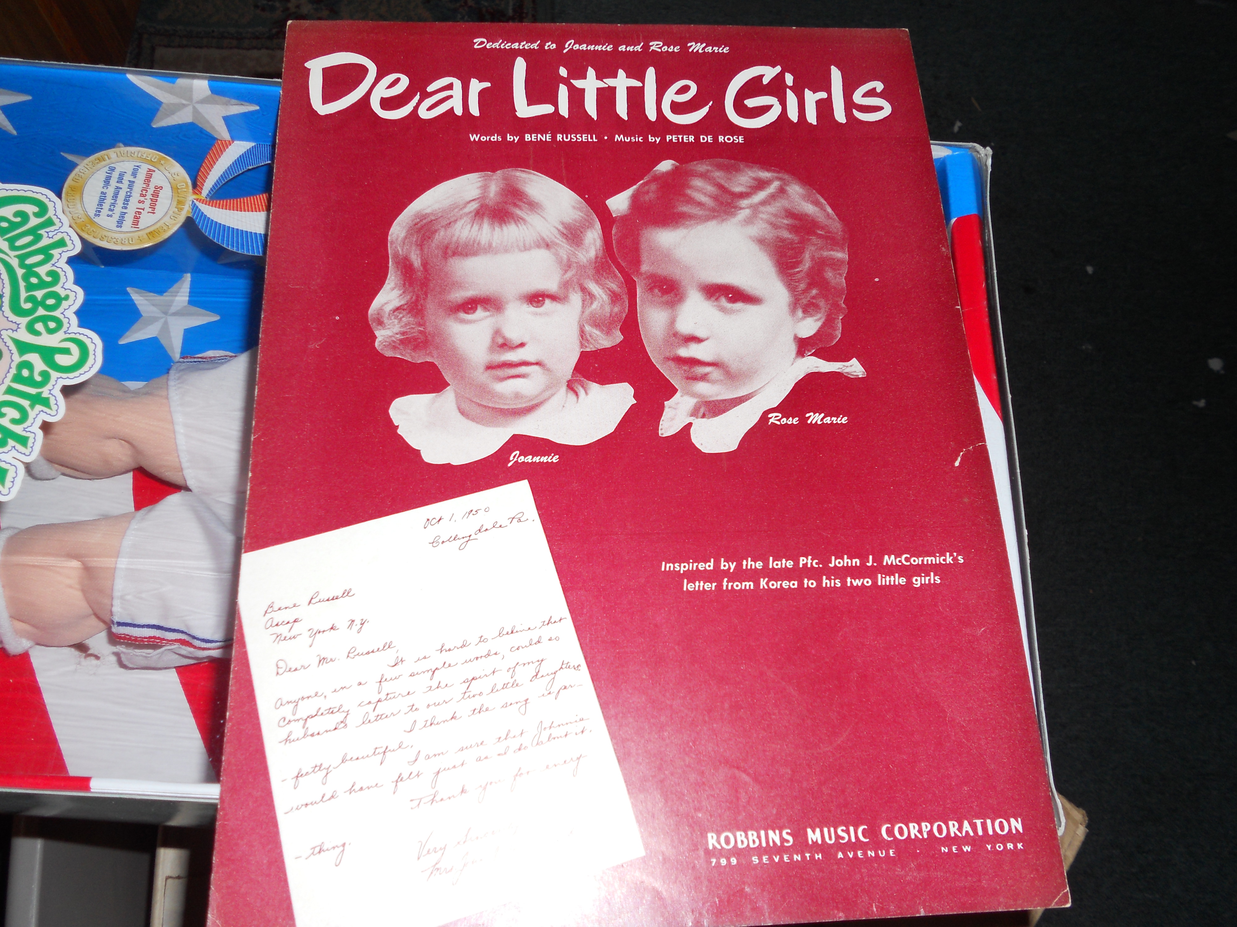 Sheet Music, Dear Little Girls, 1950