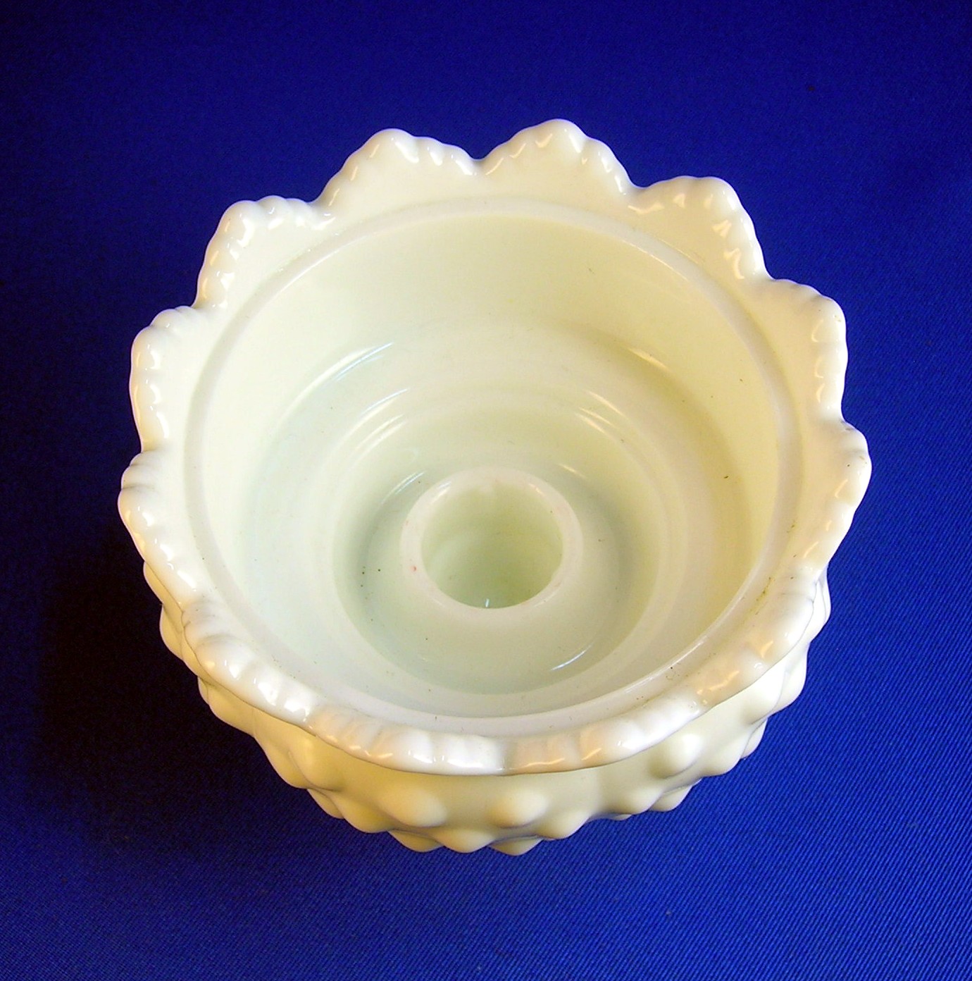 Fenton Hobnail Milk Glass Candle Bowl