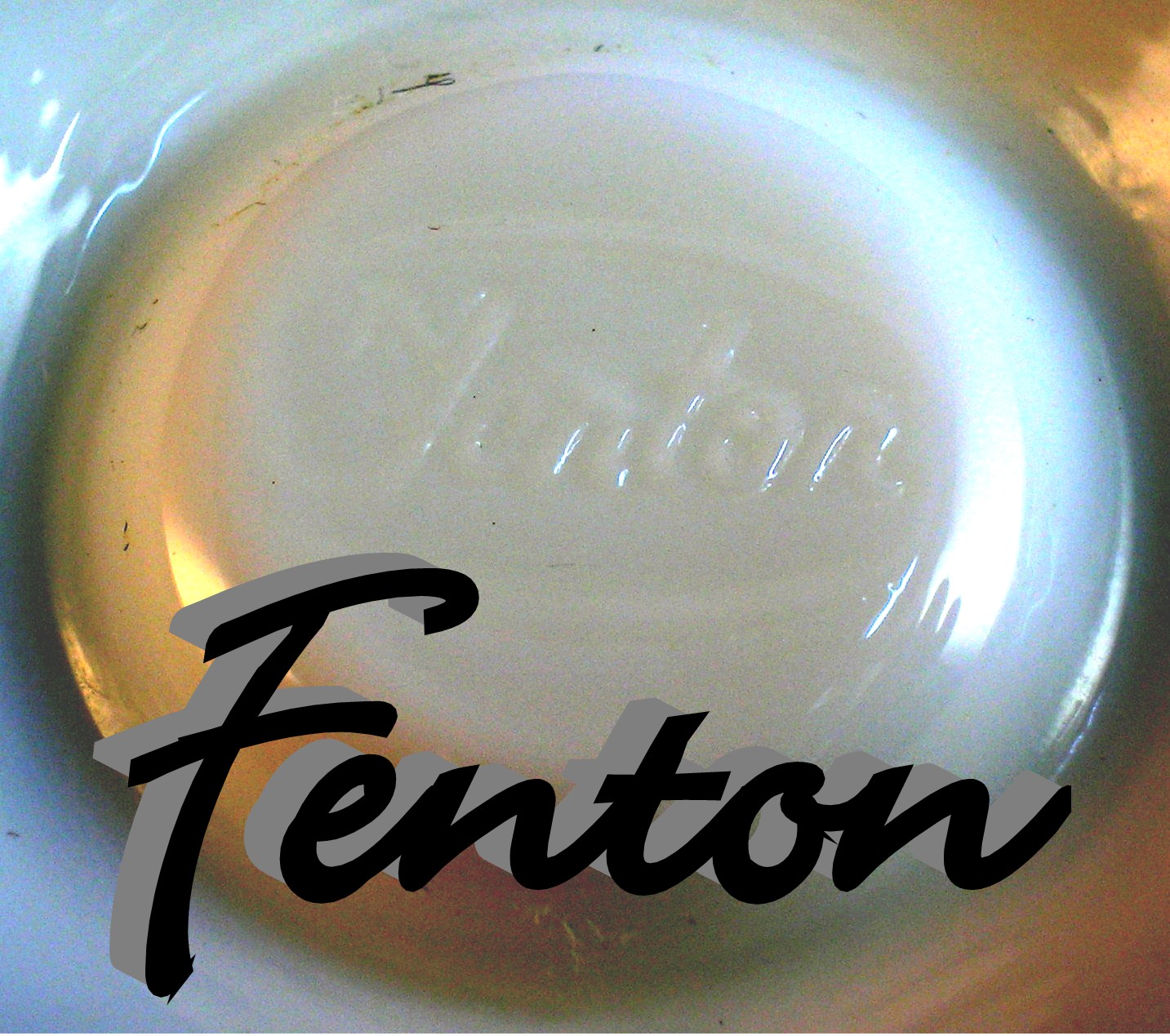 Fenton Hobnail Milk Glass Candle Bowl