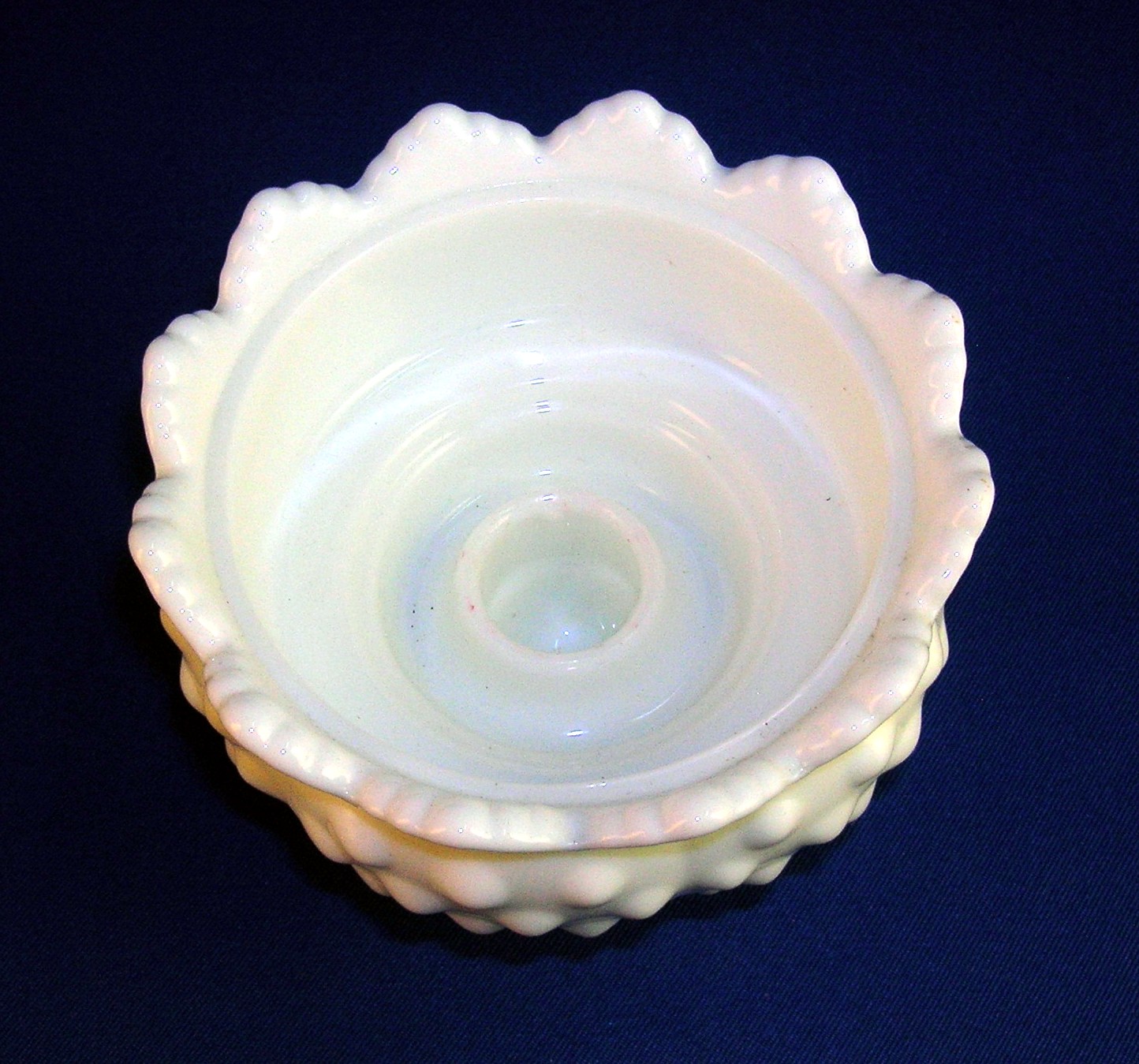 Fenton Hobnail Milk Glass Candle Bowl