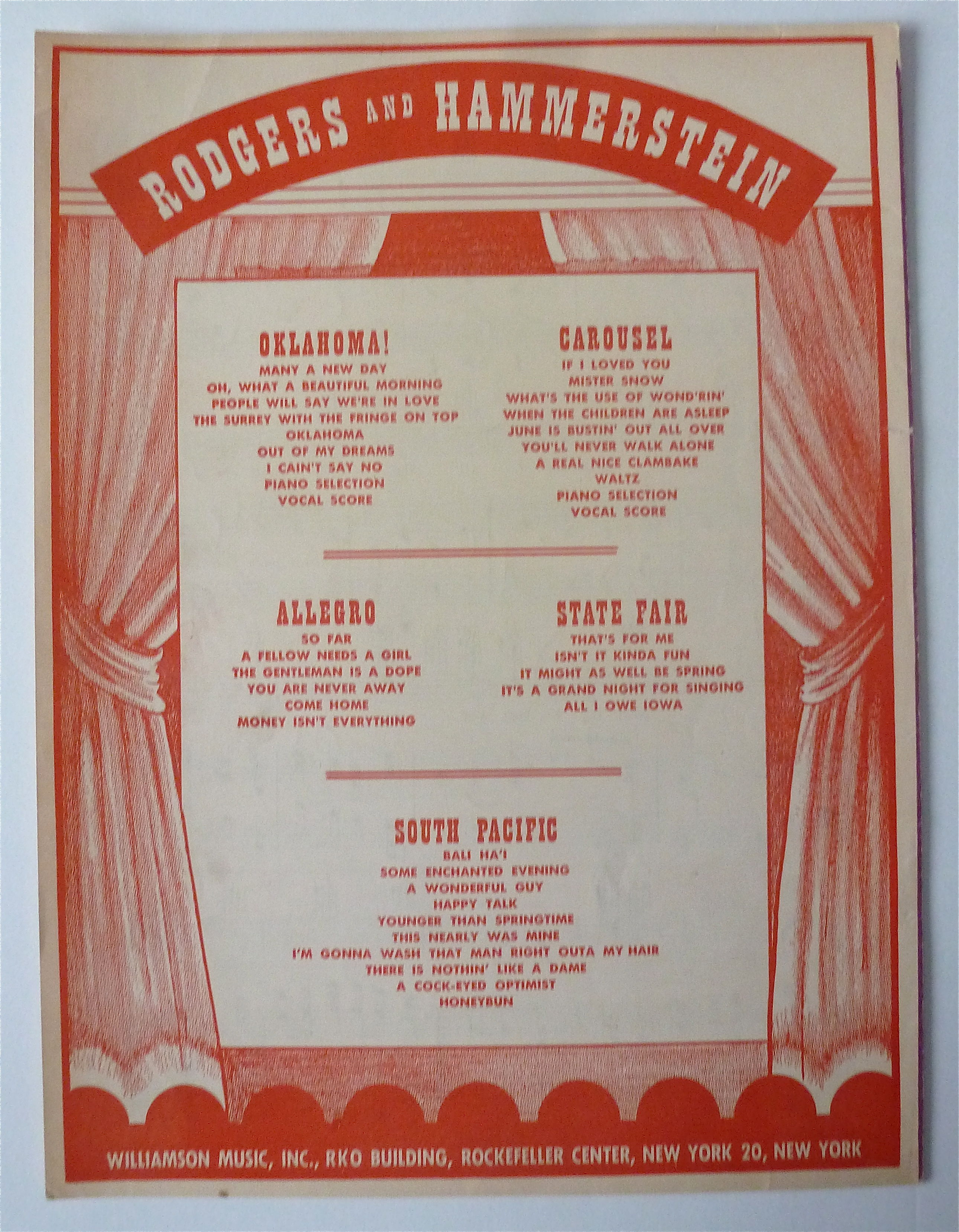 Sheet Music For 1951 Getting To Know You