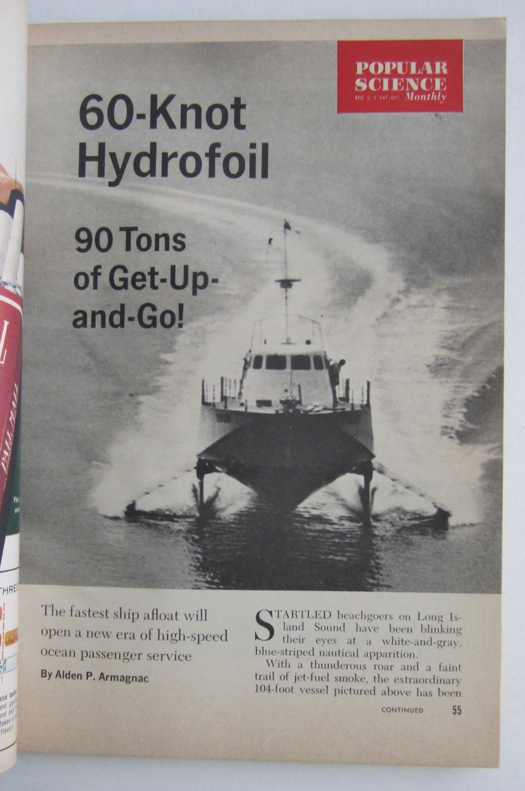 Popular Science Magazine-November 1962-Hydrofoil