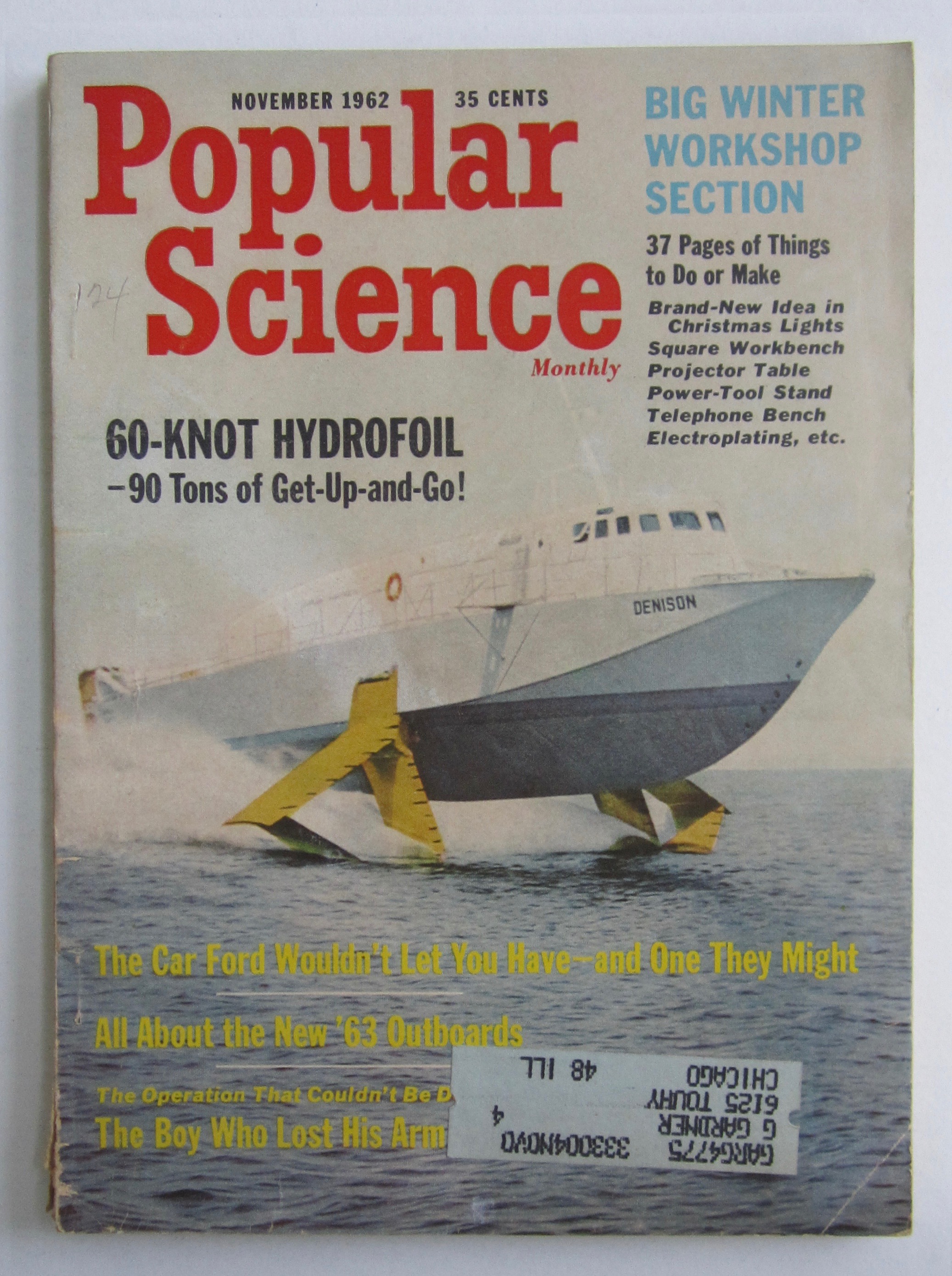 Popular Science Magazine-November 1962-Hydrofoil