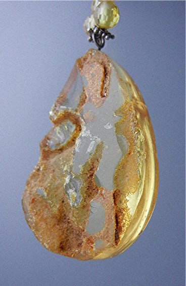 Amber Sterling Silver Peridot Citrine Crystal Necklace
