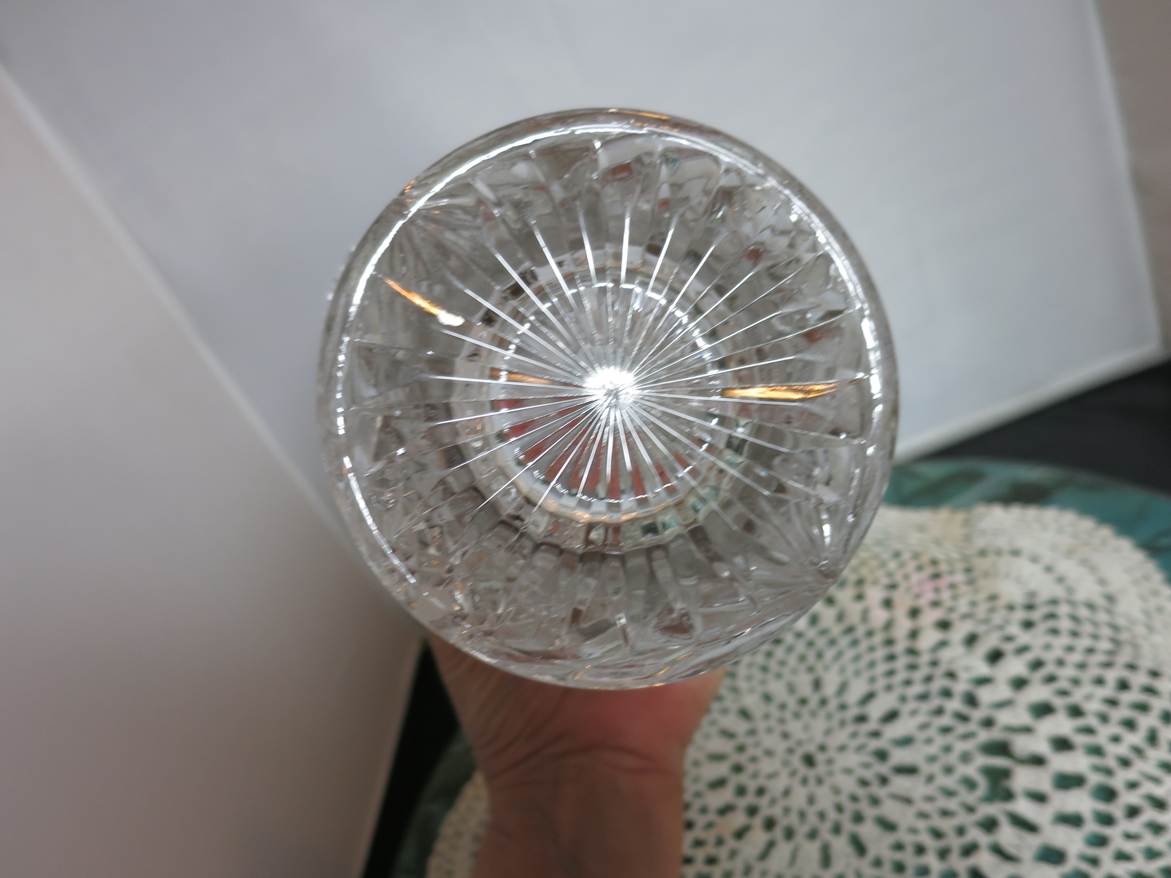 Vintage Brides Basket Diamond Etched Flower Rope Handle 12 inch