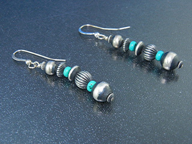 Sleeping Beauty Turquoise Sterling Silver Hook Earrings