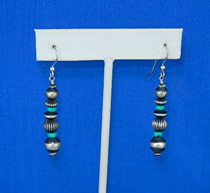 Sleeping Beauty Turquoise Sterling Silver Hook Earrings
