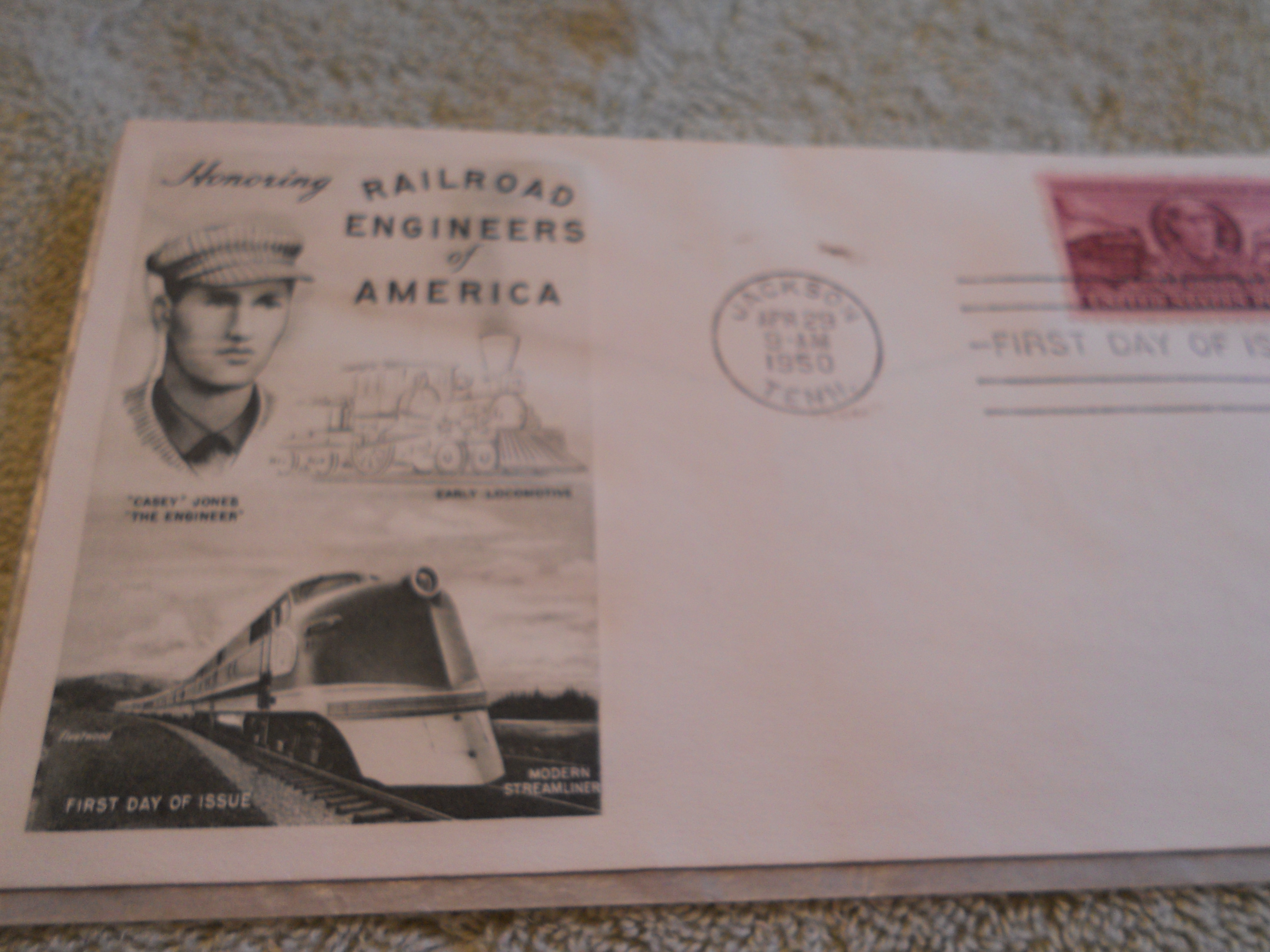 Railroad Engineers of America Stamp 1950