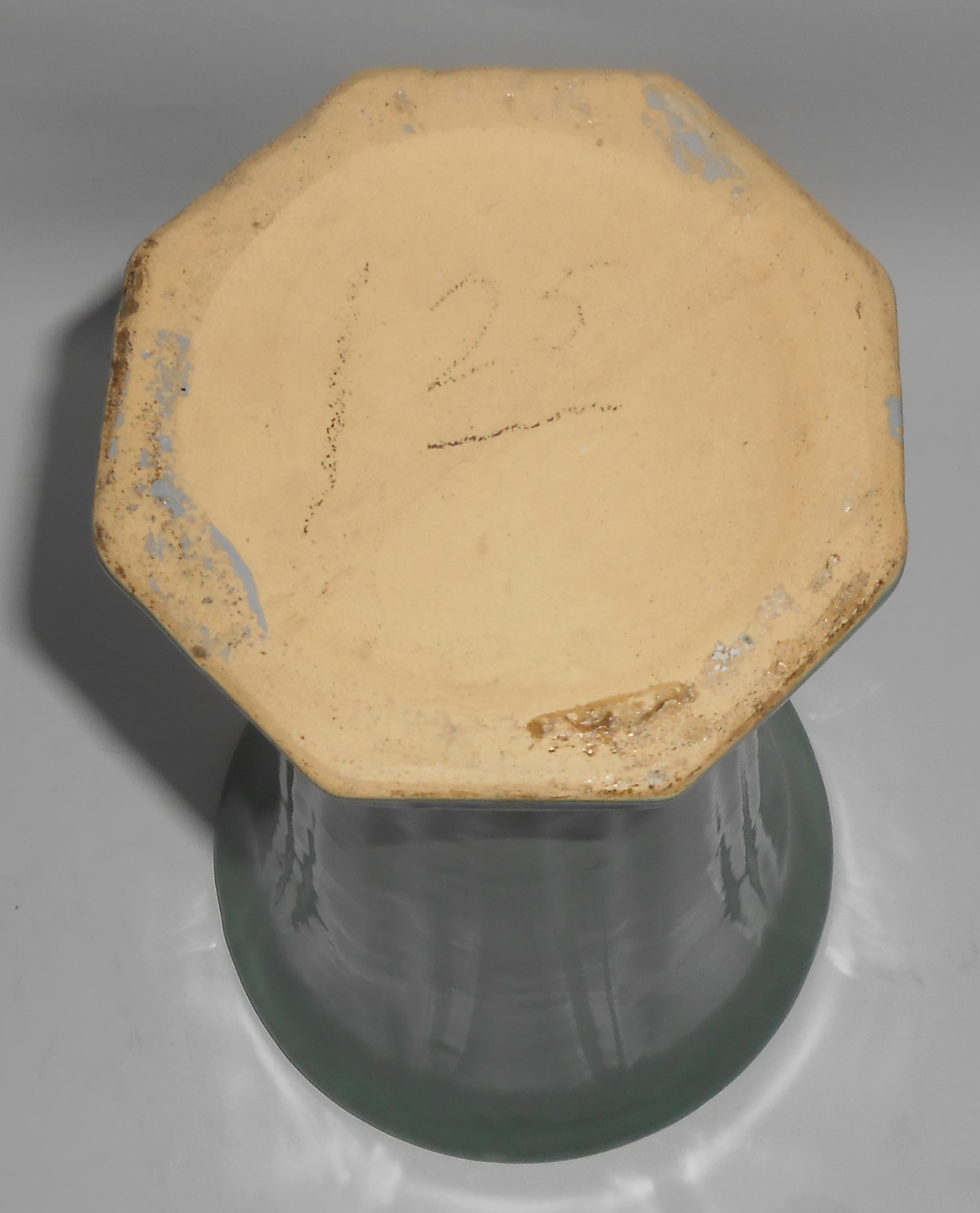 Zanesville Stoneware Pottery 12'' Gloss Green #230 Vase