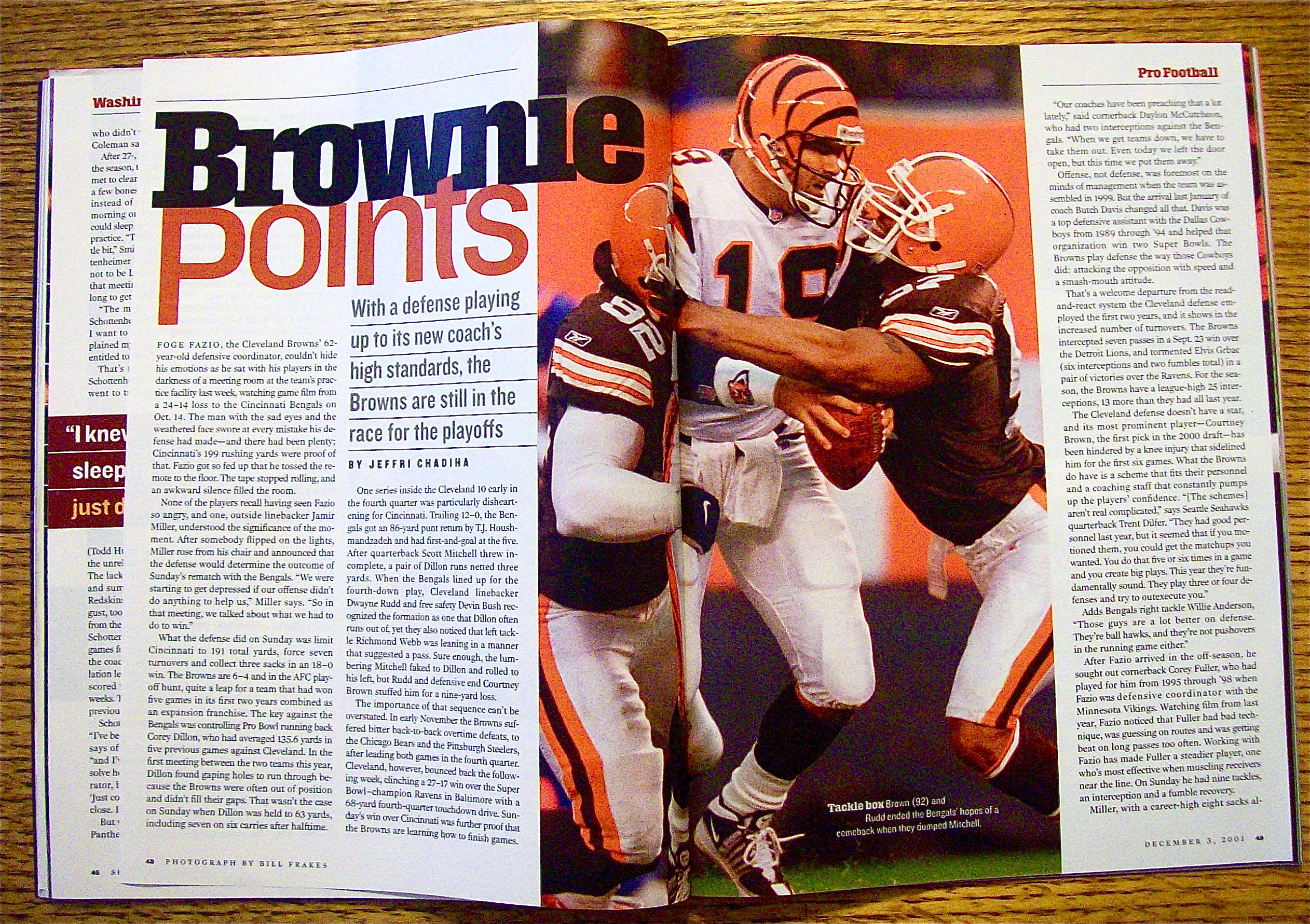 Sports Illustrated Magazine December 3, 2001 Skins Game