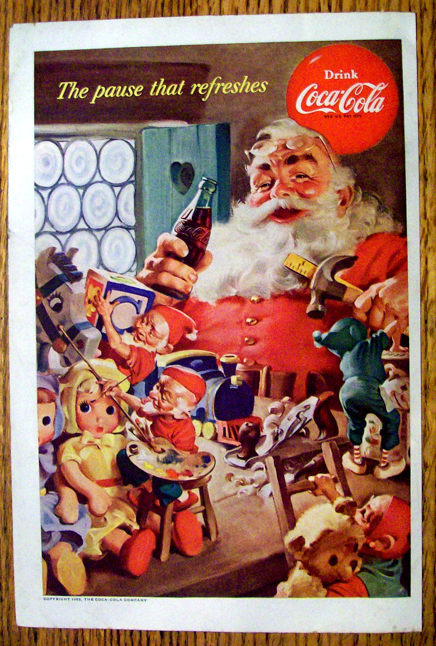 1953 Coca Cola (Coke) with Santa Claus & Toys