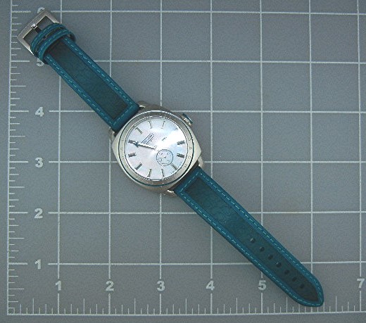 Coach Wristwatch Turquoise Black Leather Band