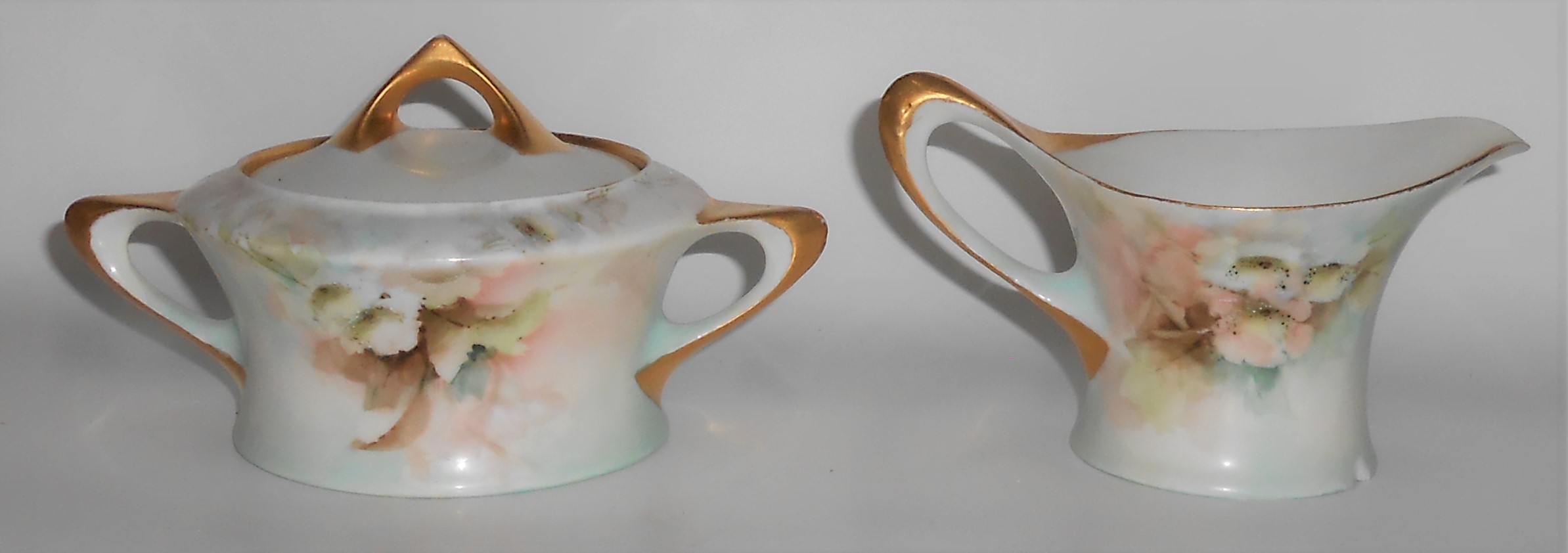 Hutschenreuther China Porcelain Floral Decorated Creame
