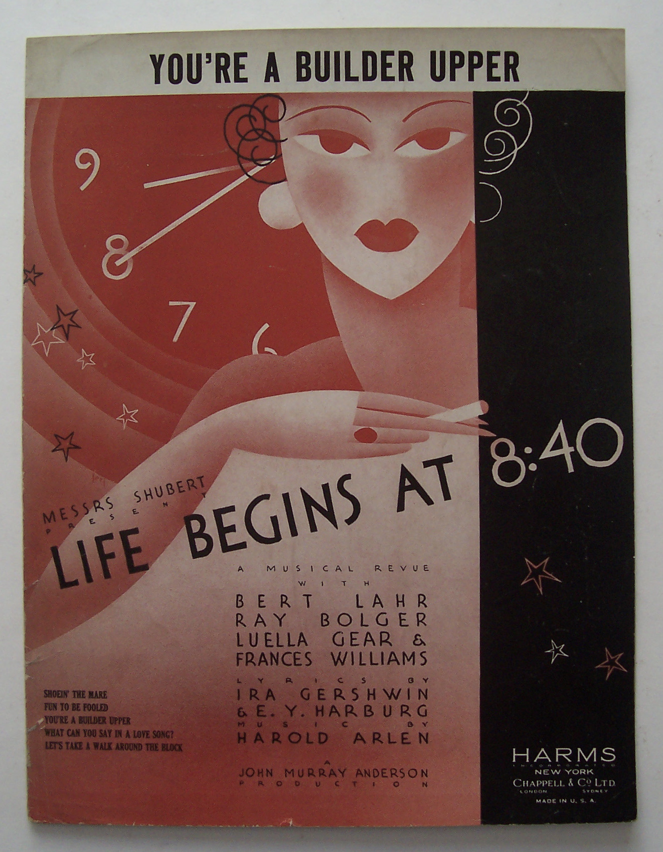 Sheet Music For 1934 You're A Builder Upper