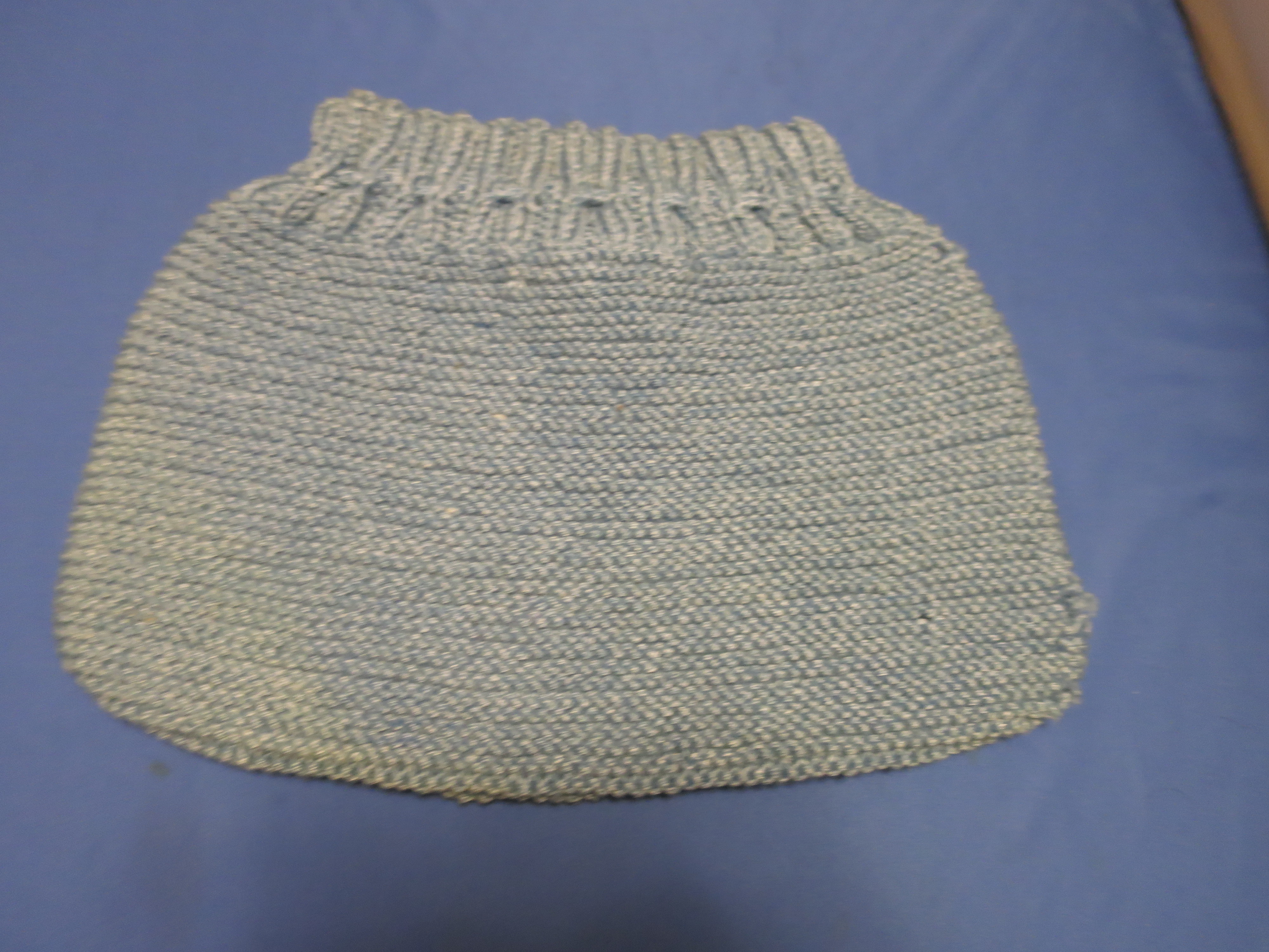 Diaper Pamper Pantaloons cover Blue Hand Knit Vintage 1960s
