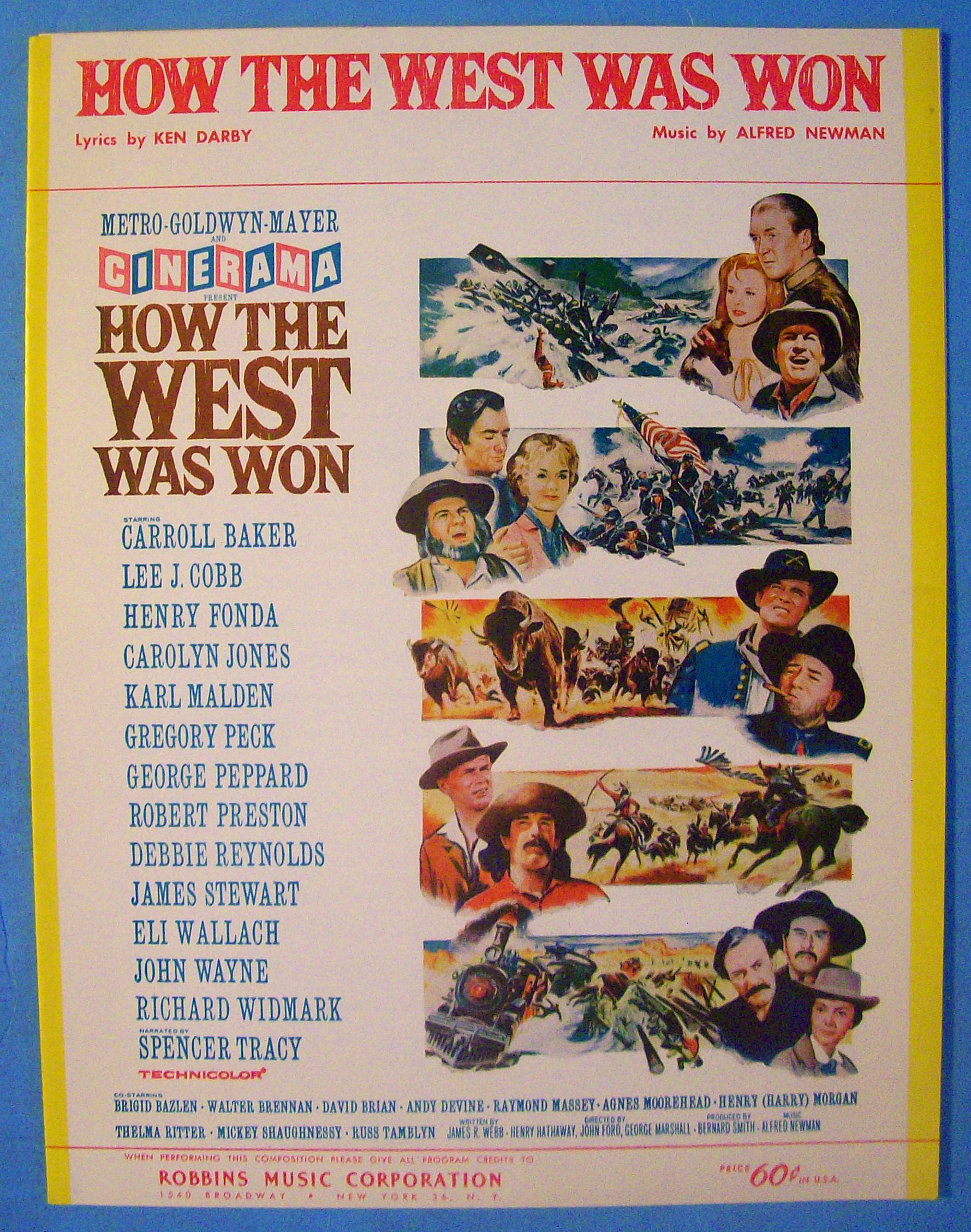 How The West Was Won Sheet Music 1963 Darby/Newman