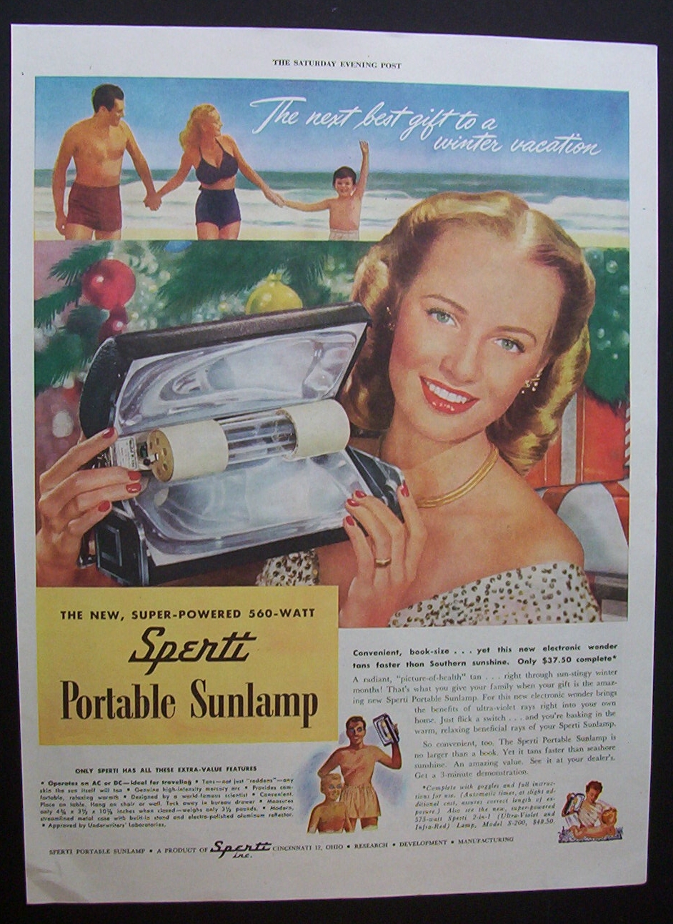 1946  Spertt  Portable  Sunlamp
