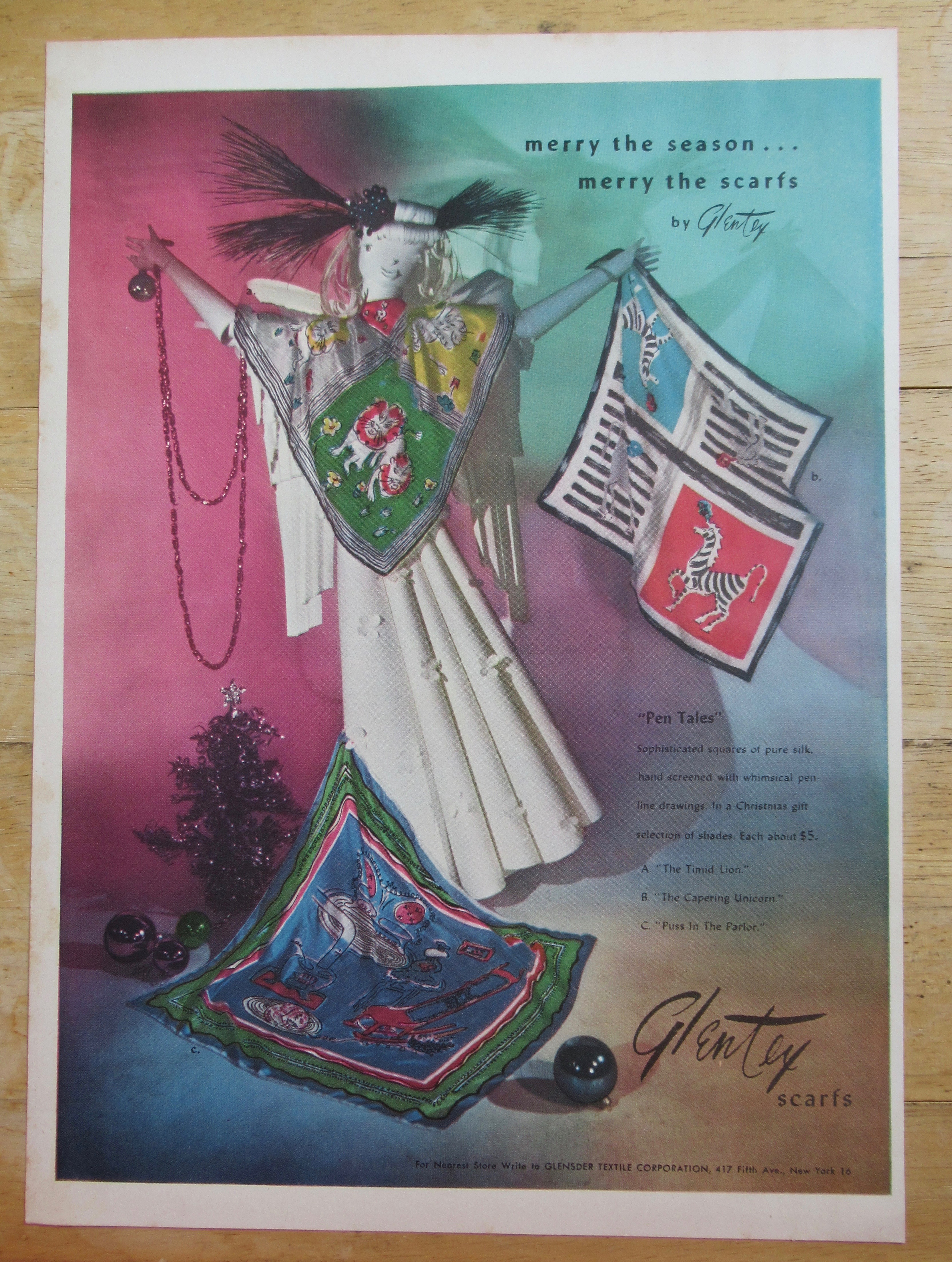 1917 Glentex Scarfs with the Pen Tales Scarves