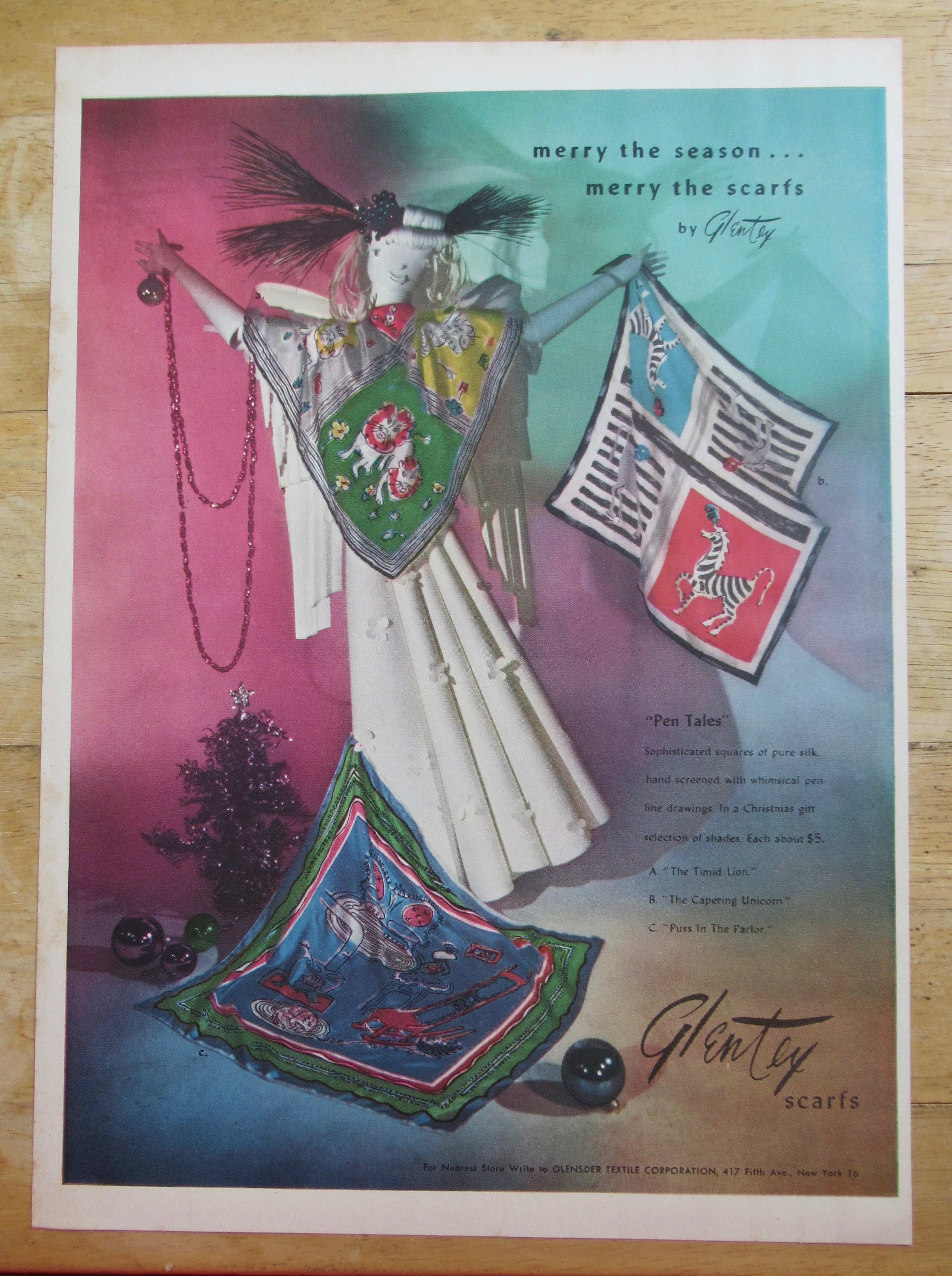 1917 Glentex Scarfs with the Pen Tales Scarves
