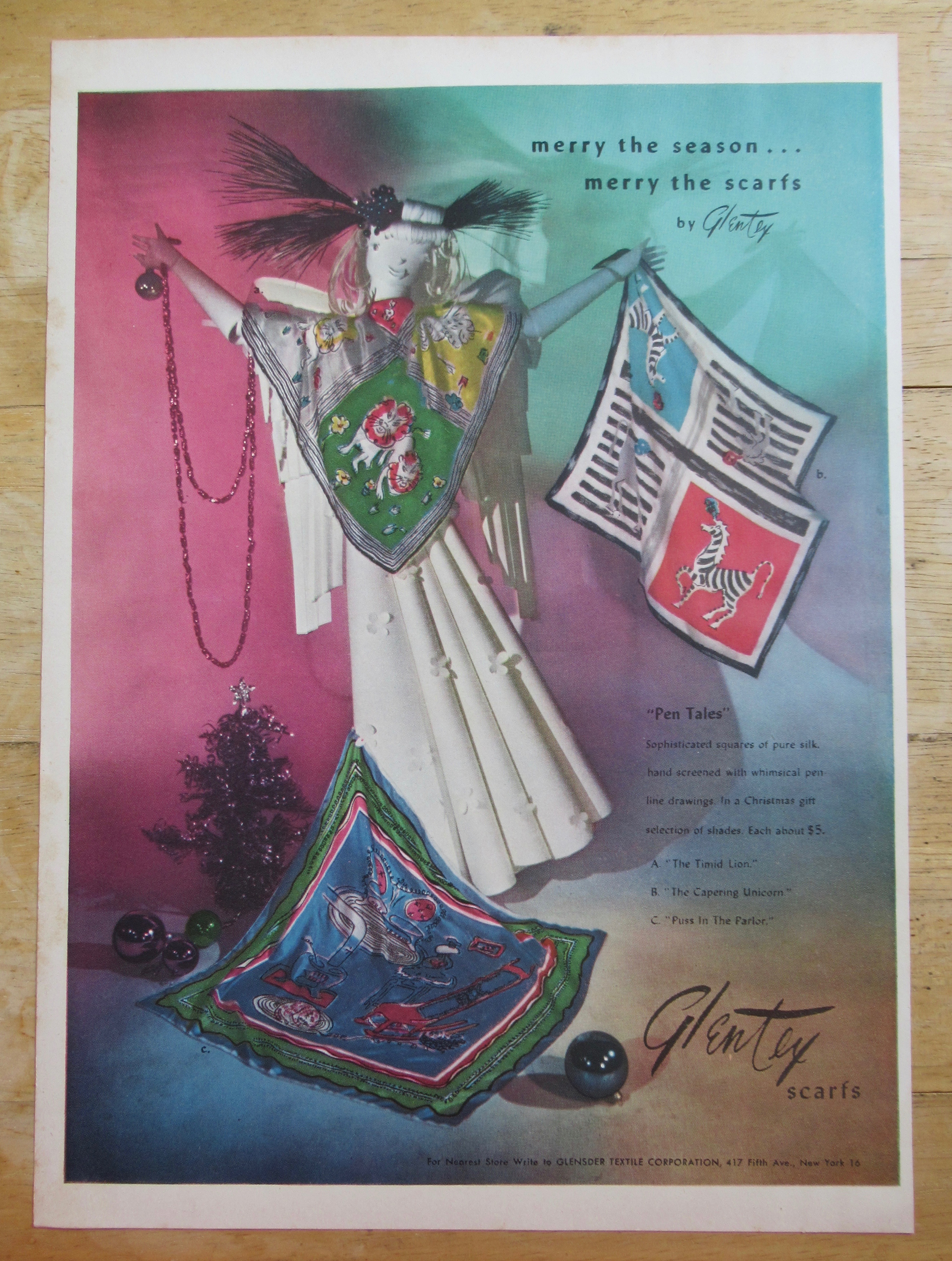 1917 Glentex Scarfs with the Pen Tales Scarves