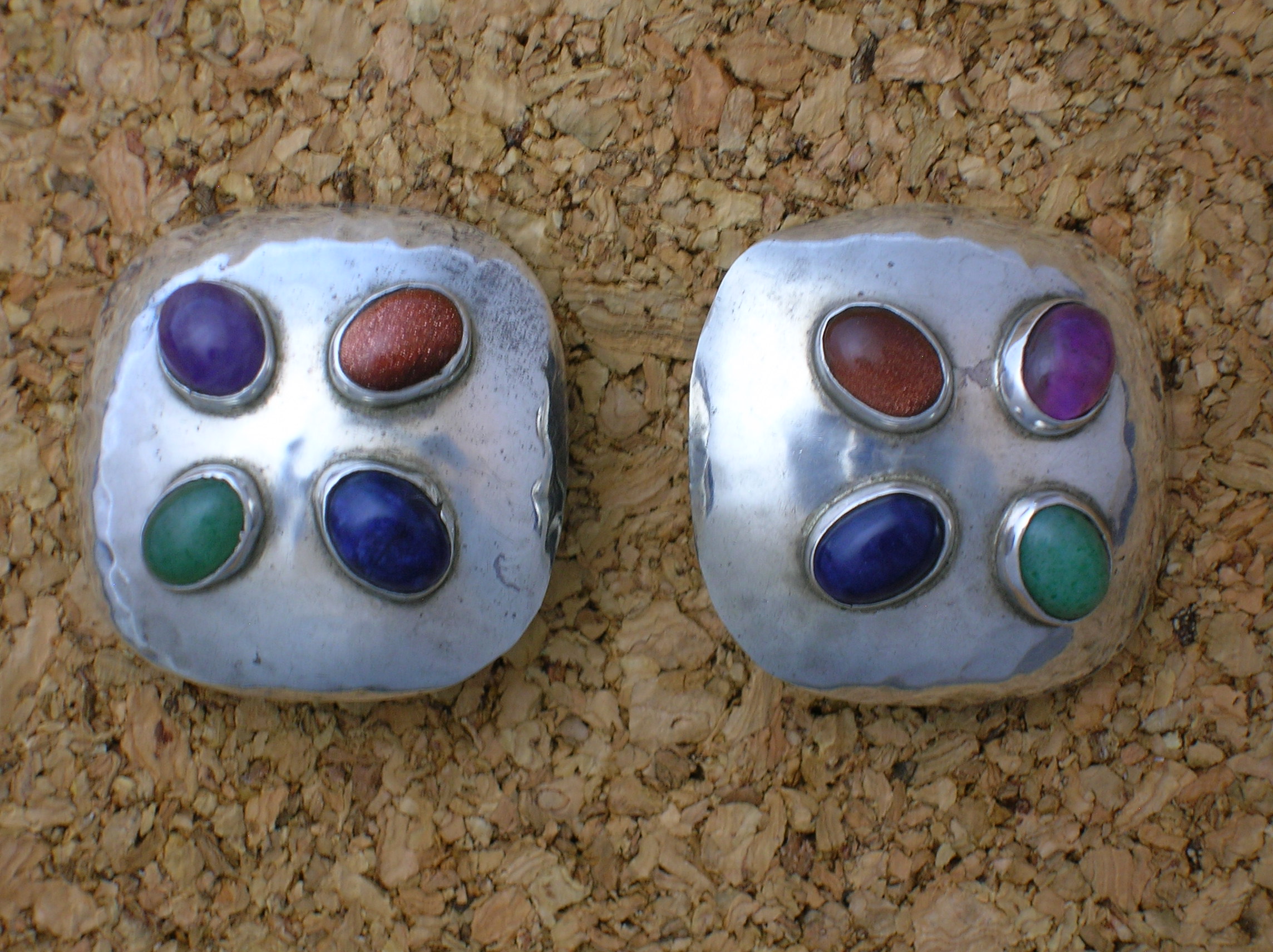 Taxco Mexico Sterling Silver Clip Earrings FERSI