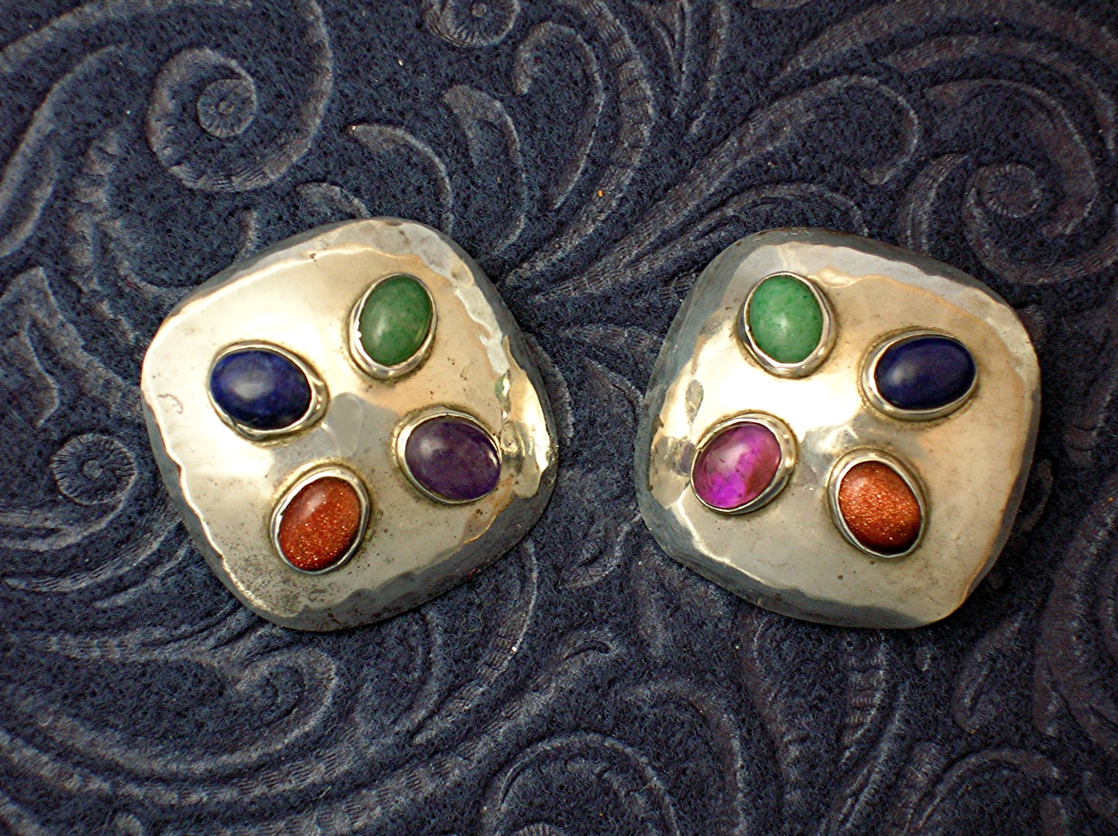 Taxco Mexico Sterling Silver Clip Earrings FERSI