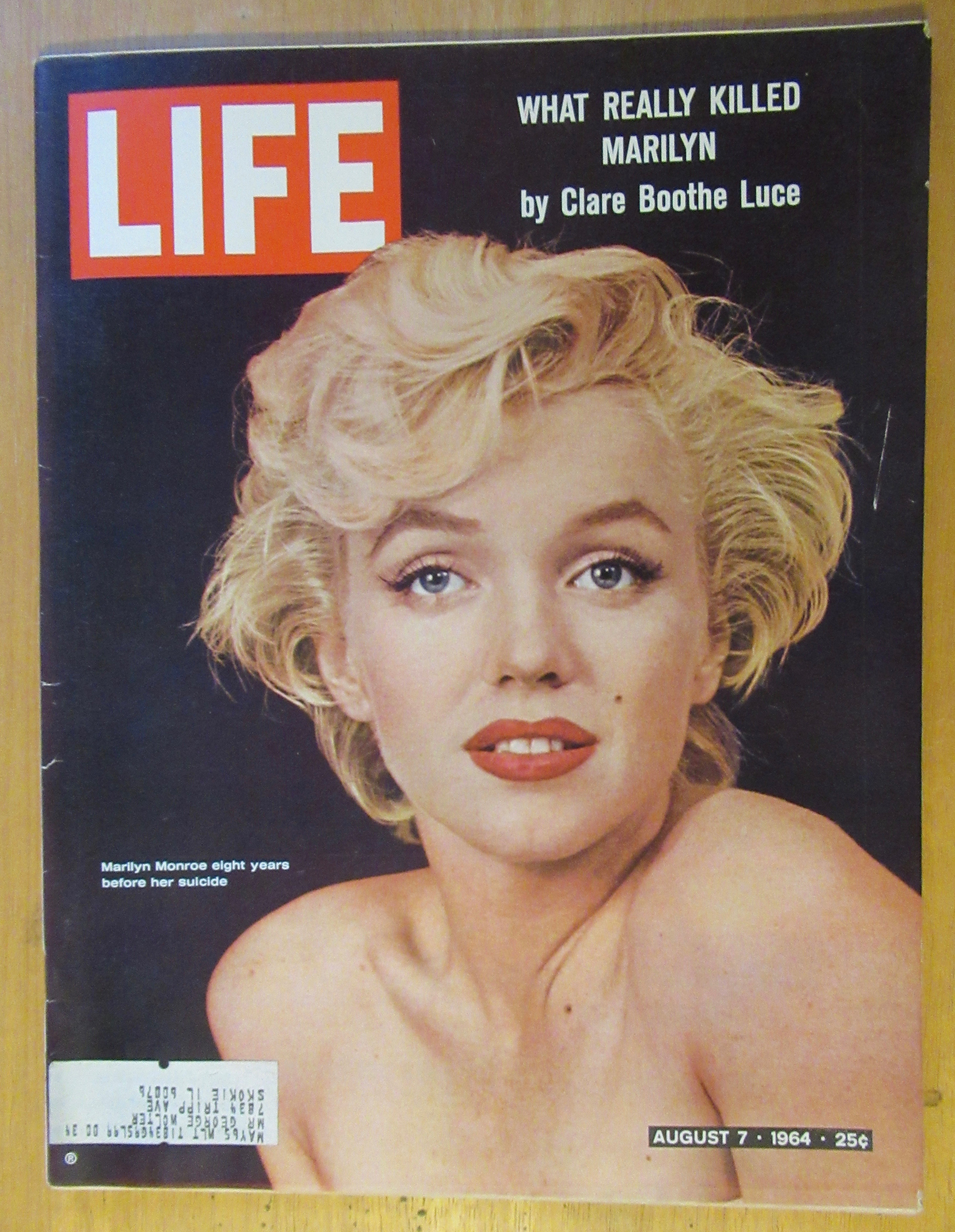 Life Magazine August 7, 1964 What Killed Marilyn Monroe