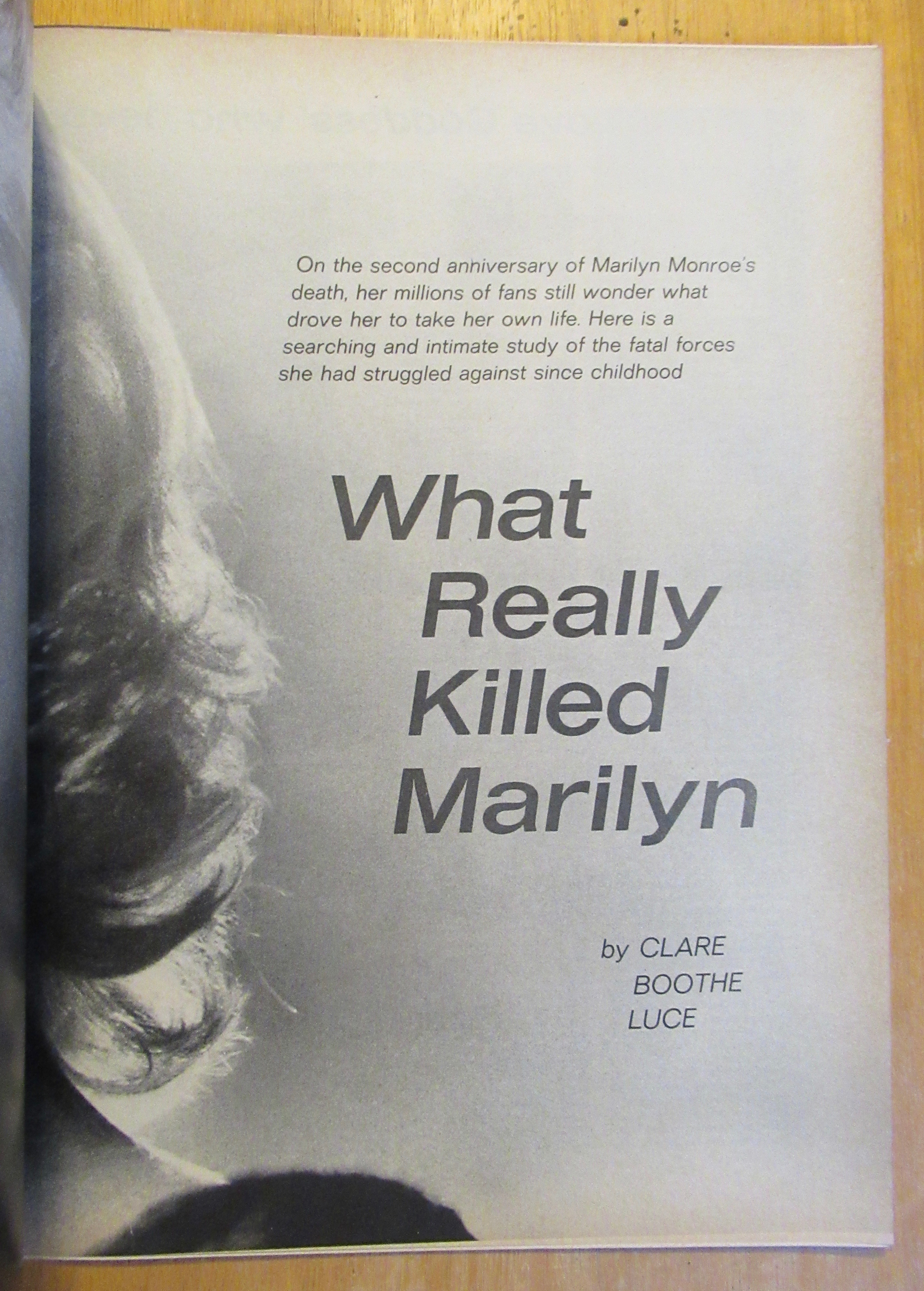 Life Magazine August 7, 1964 What Killed Marilyn Monroe