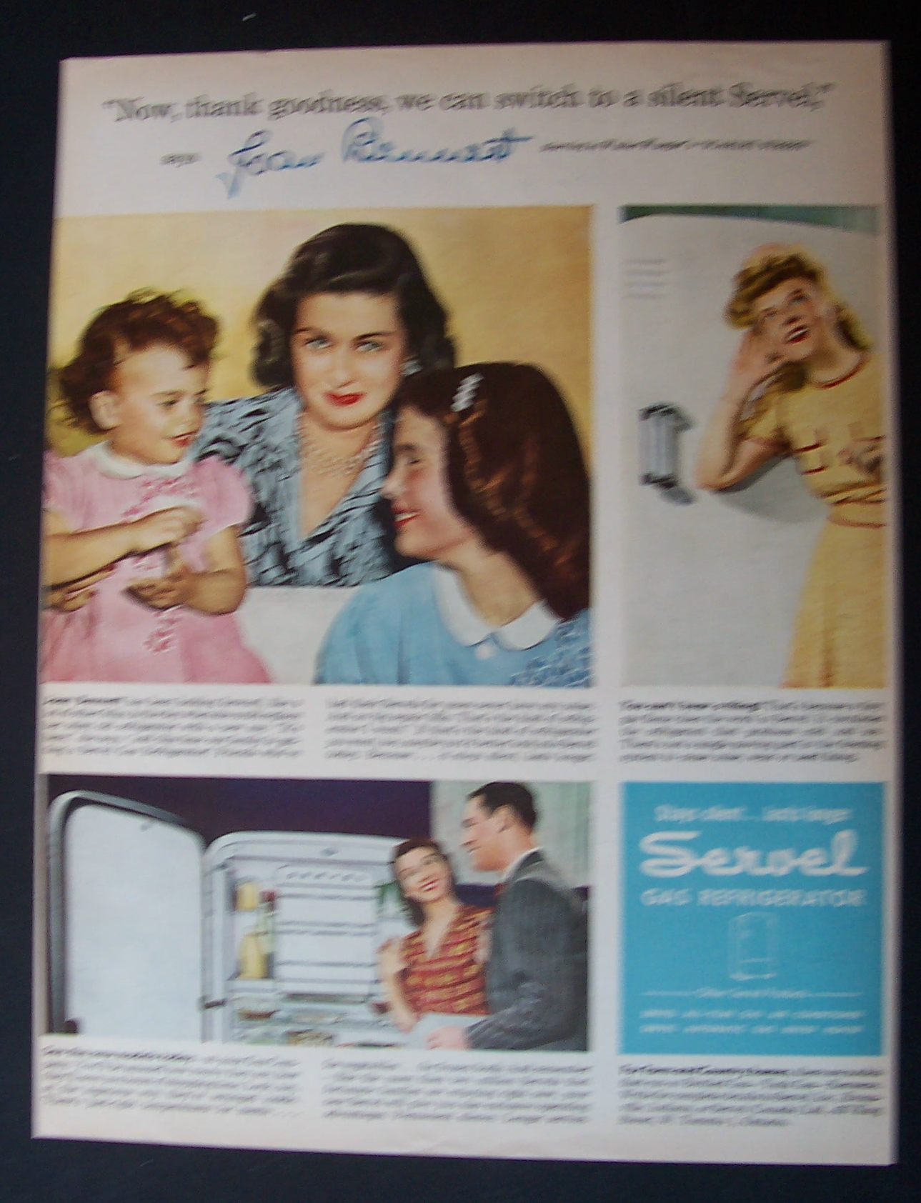 1946 Servel Gas Refrigerator w/ Joan Bennett