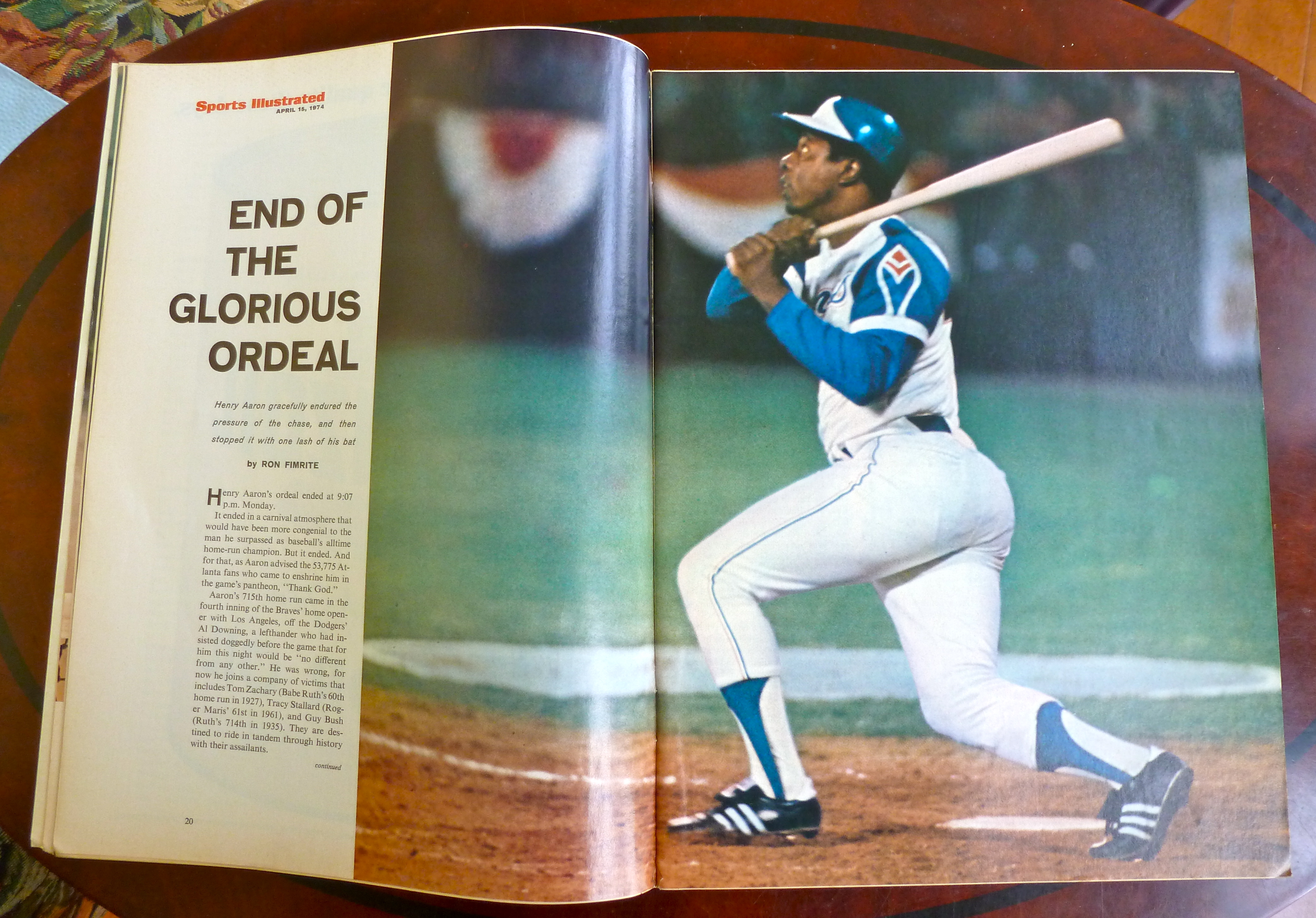 Sports Illustrated Magazine-April 15, 1974- Hank's 715