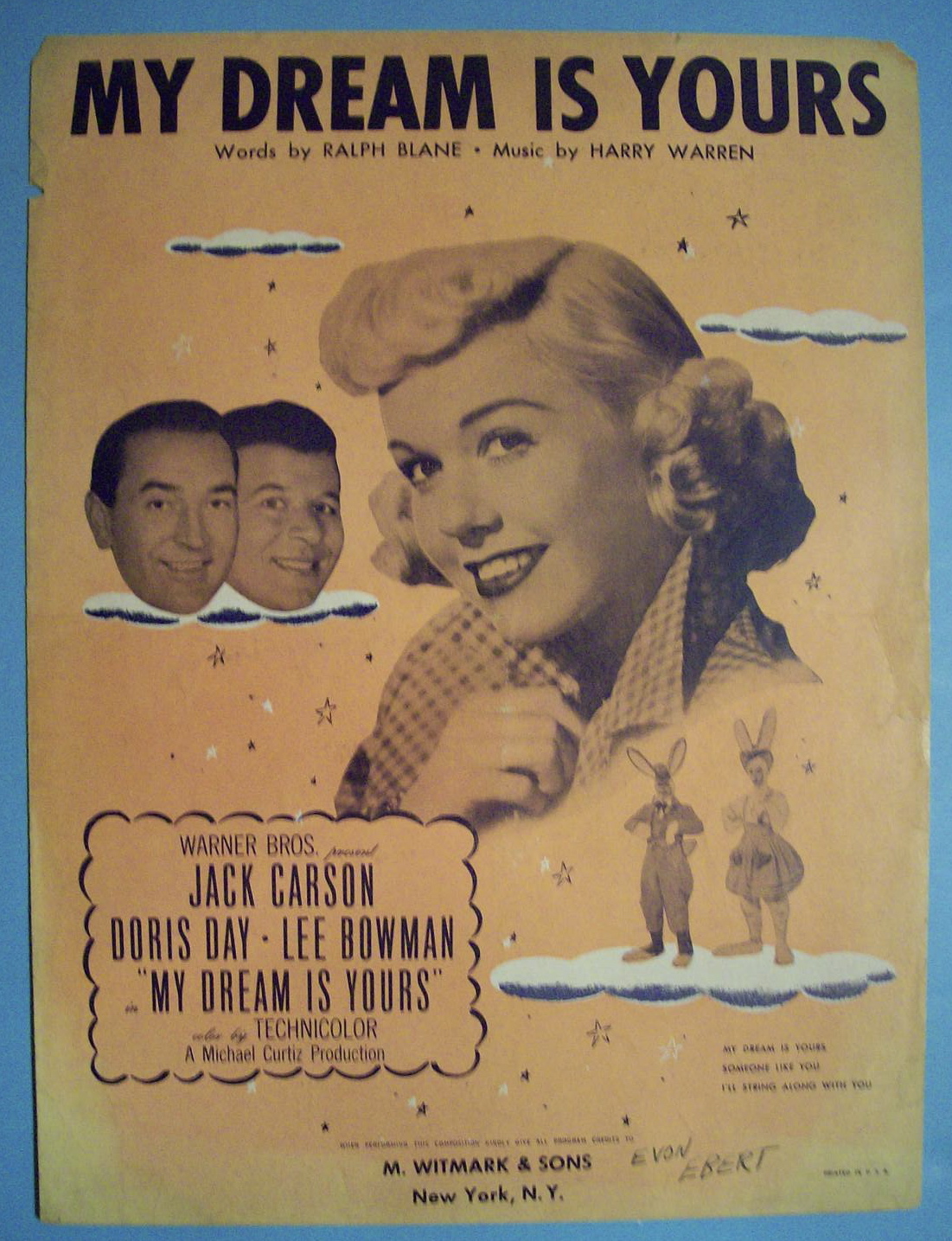 Sheet Music For 1949 My Dream Is Yours