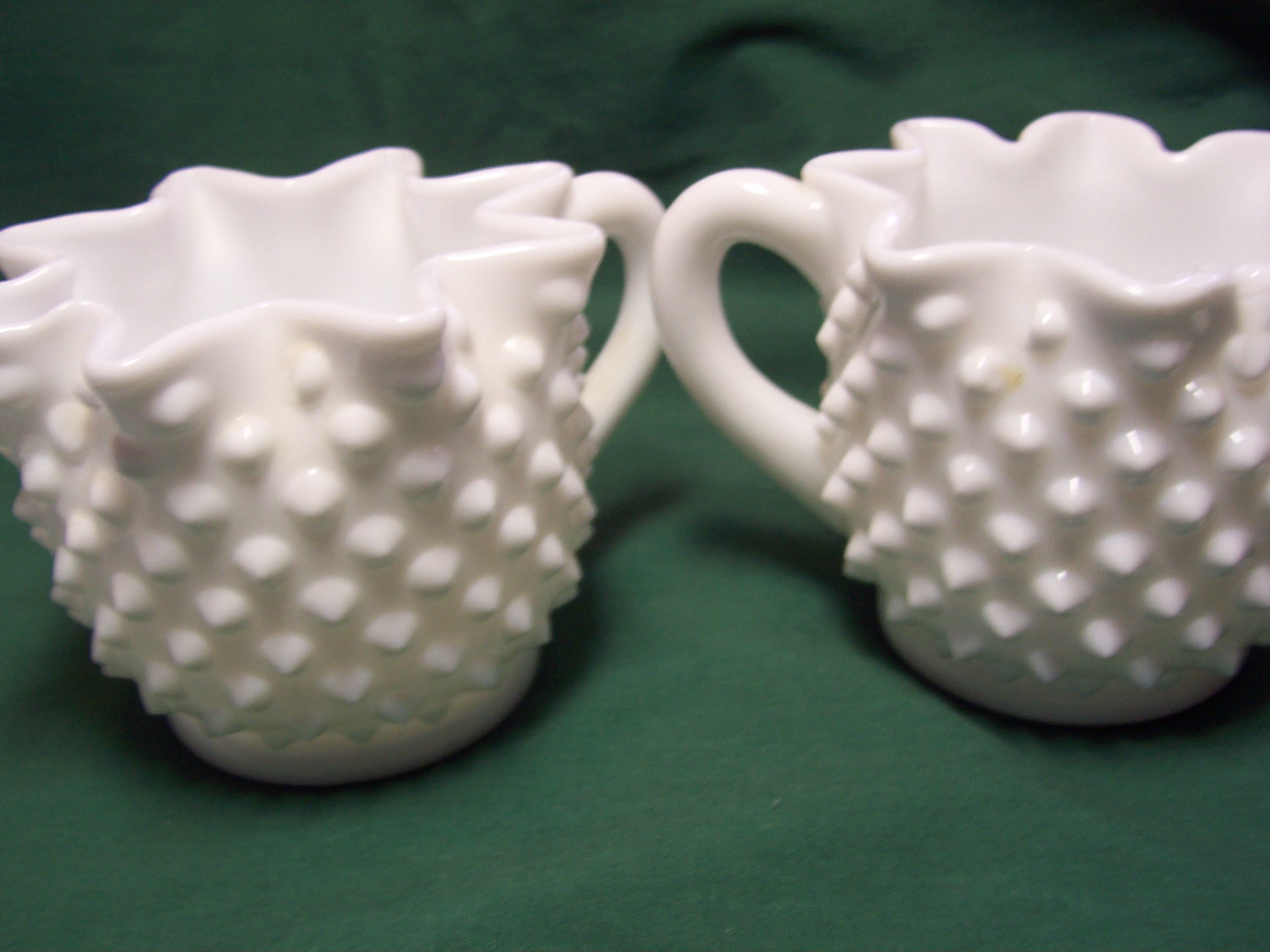 Fenton White Hobnail Milk Glass 4 Piece Set