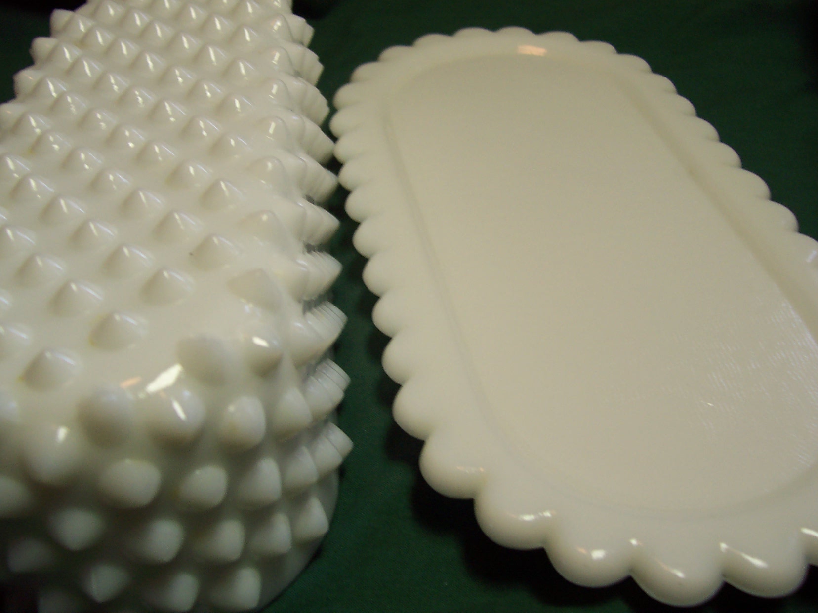 Fenton White Hobnail Milk Glass 4 Piece Set