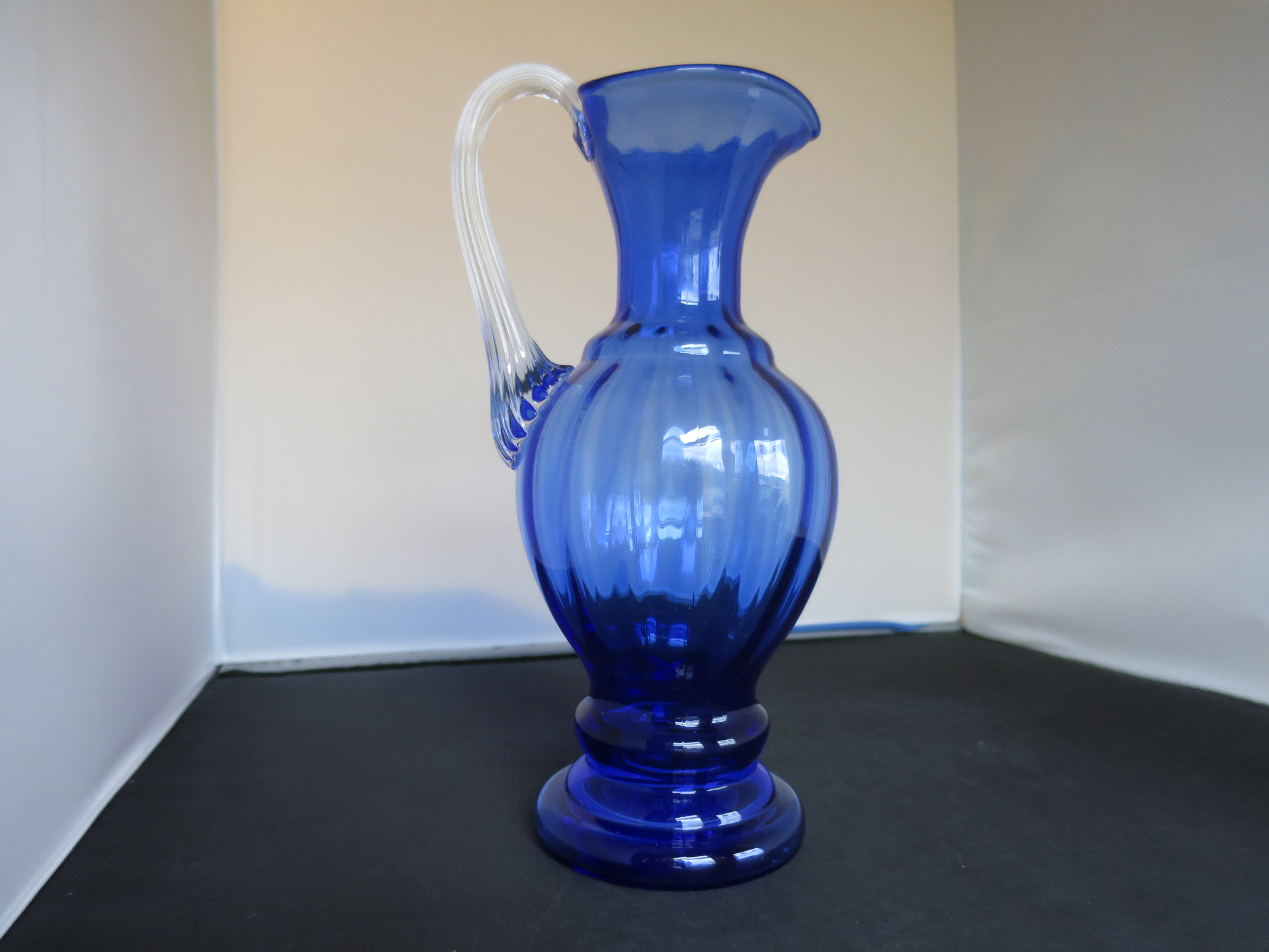 Fenton Art Glass Cobalt Blue Pitcher Smart Classic