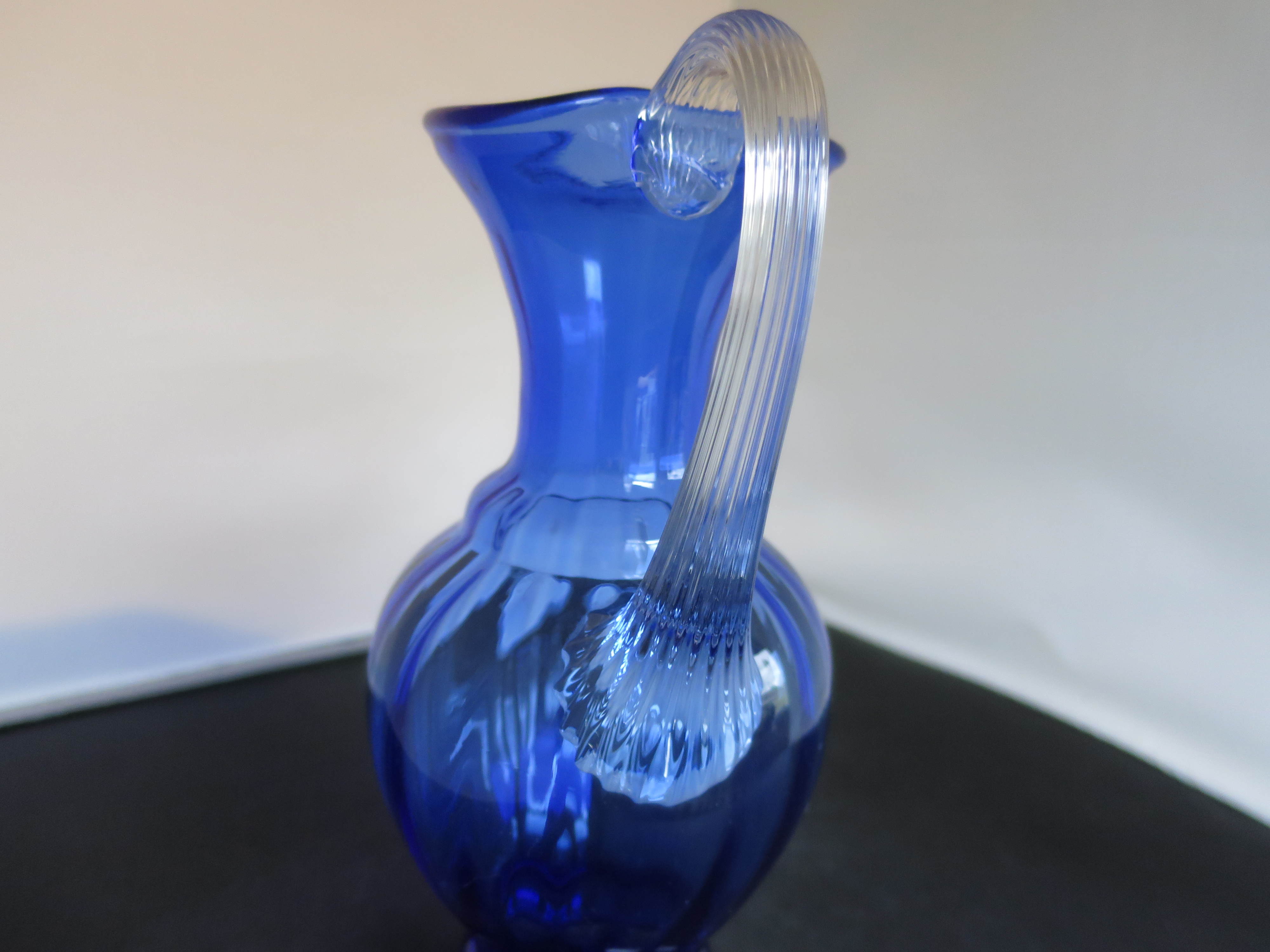 Fenton Art Glass Cobalt Blue Pitcher Smart Classic